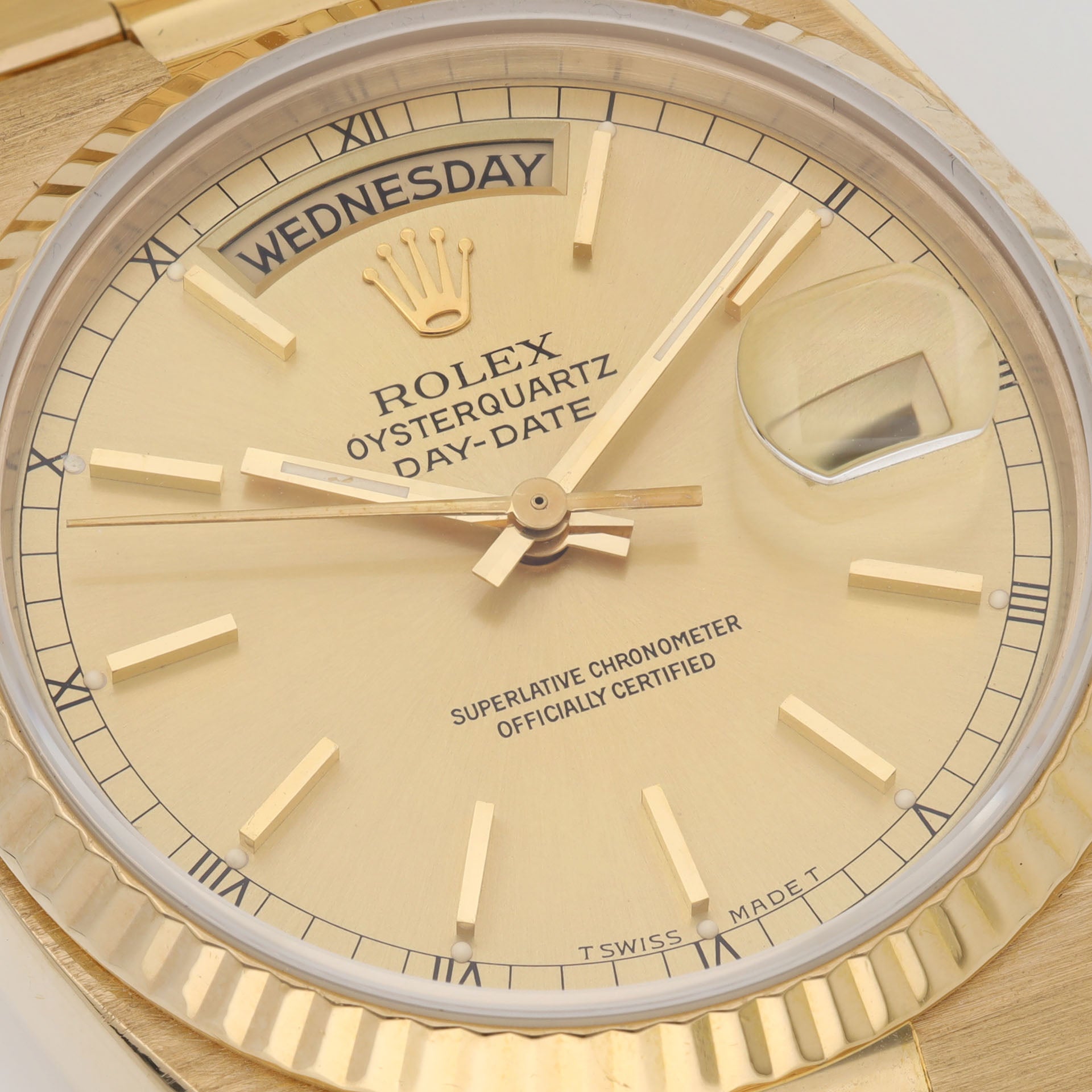 Rolex Oysterquartz Day-Date 19018 Champagne Dial