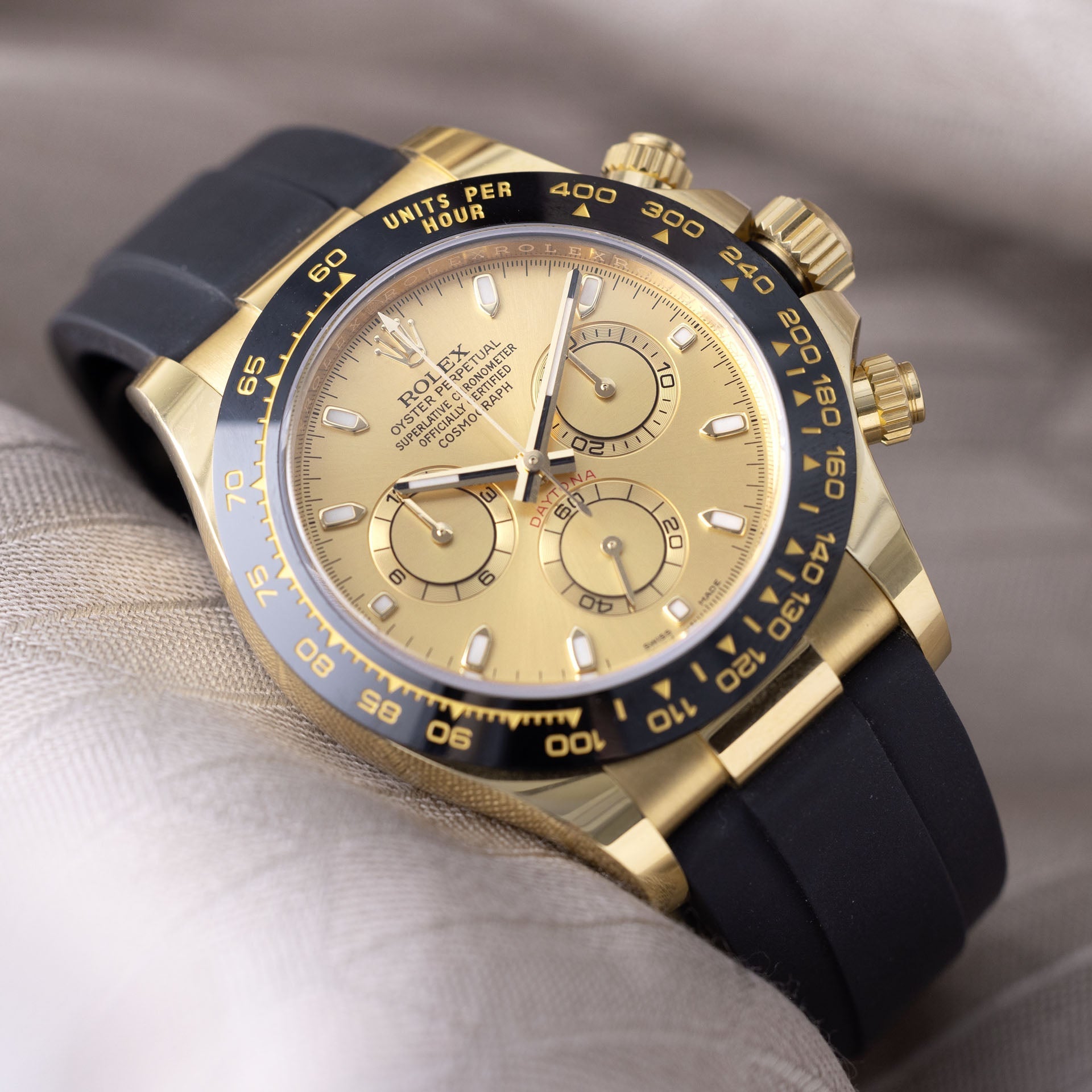 Rolex Daytona 116518LN Yellow Gold Case Ceramic Bezel Full Set