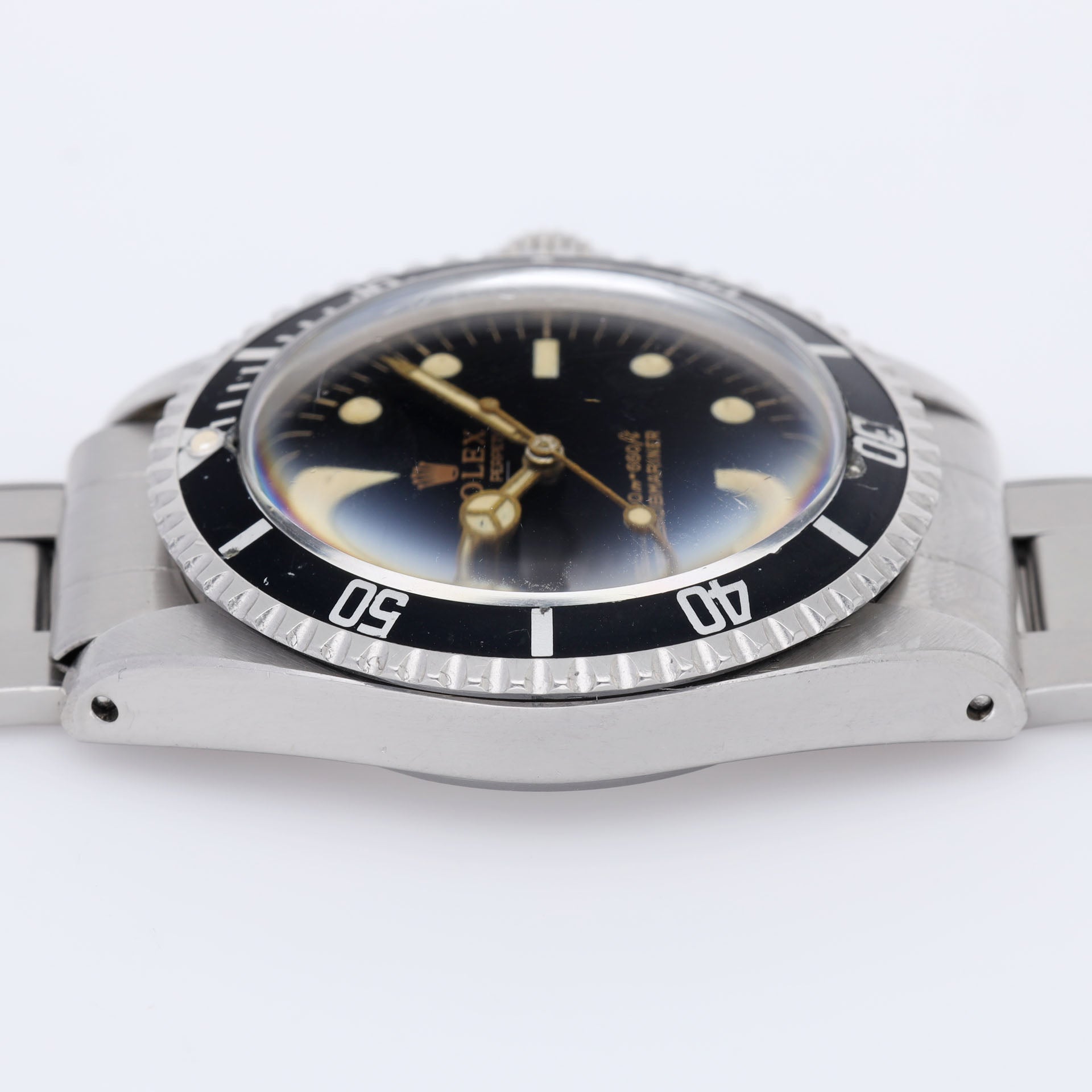 Rolex Submariner 5513 Gilt Underline Swiss Only Kissing 40 Bezel