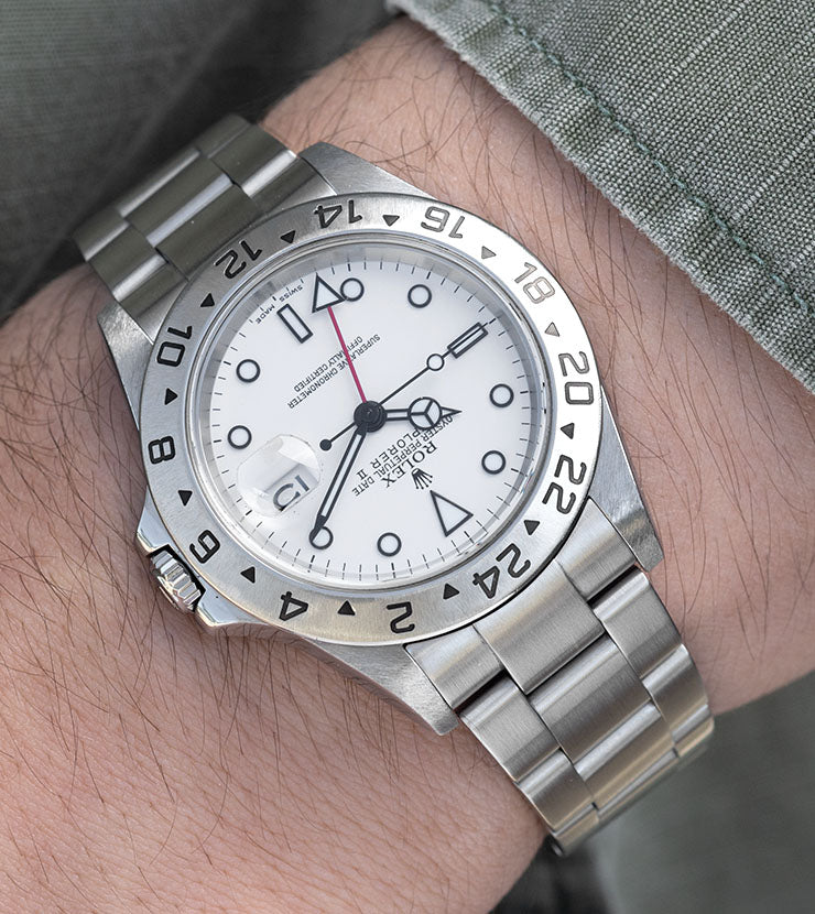 Rolex Explorer 2 16570 White Dial No-Lug-Hole Case