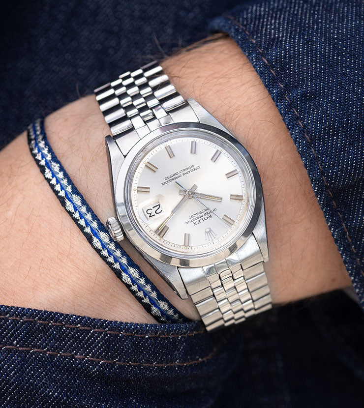 Rolex Datejust 1600 Silver Wide Boy Dial