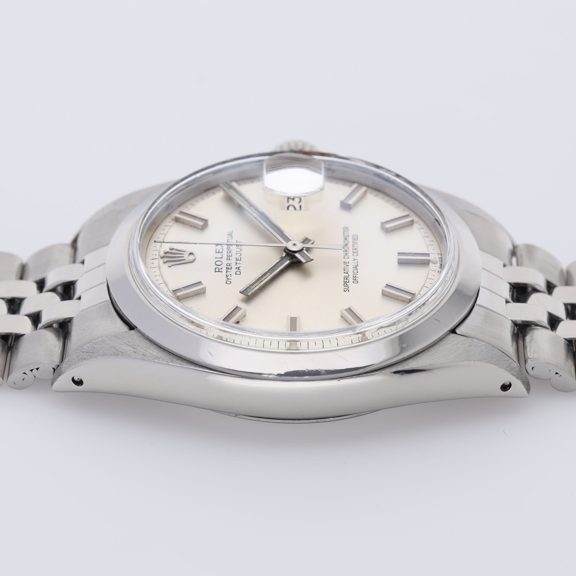 Rolex Datejust 1600 Silver Wide Boy Dial