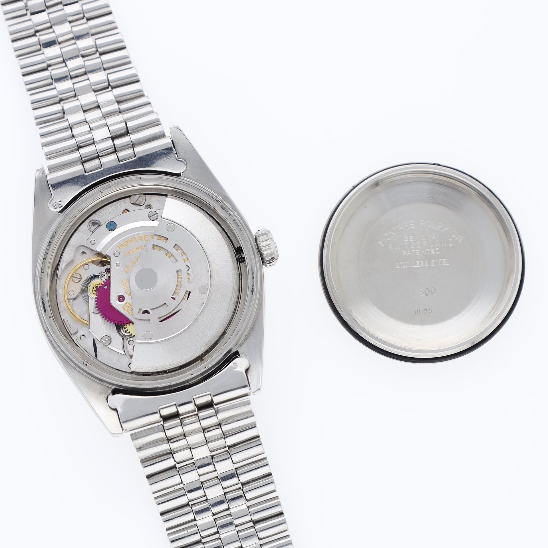 Rolex Datejust 1600 Silver Soleil Pie Pan Dial