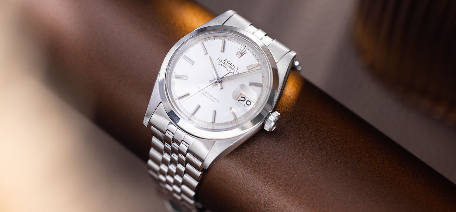 Rolex Datejust 1600 Silver Soleil Pie Pan Dial