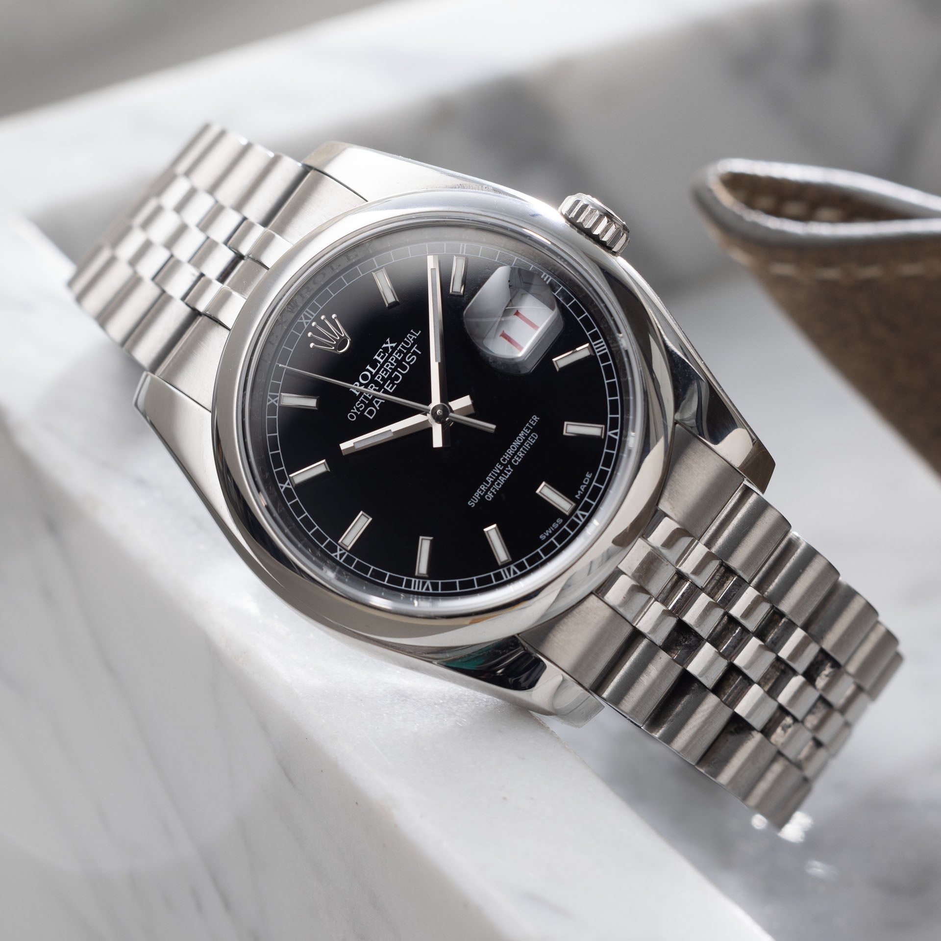 Rolex Datejust 116200 Black Dial Super Jubilee and Rolex Guarantee