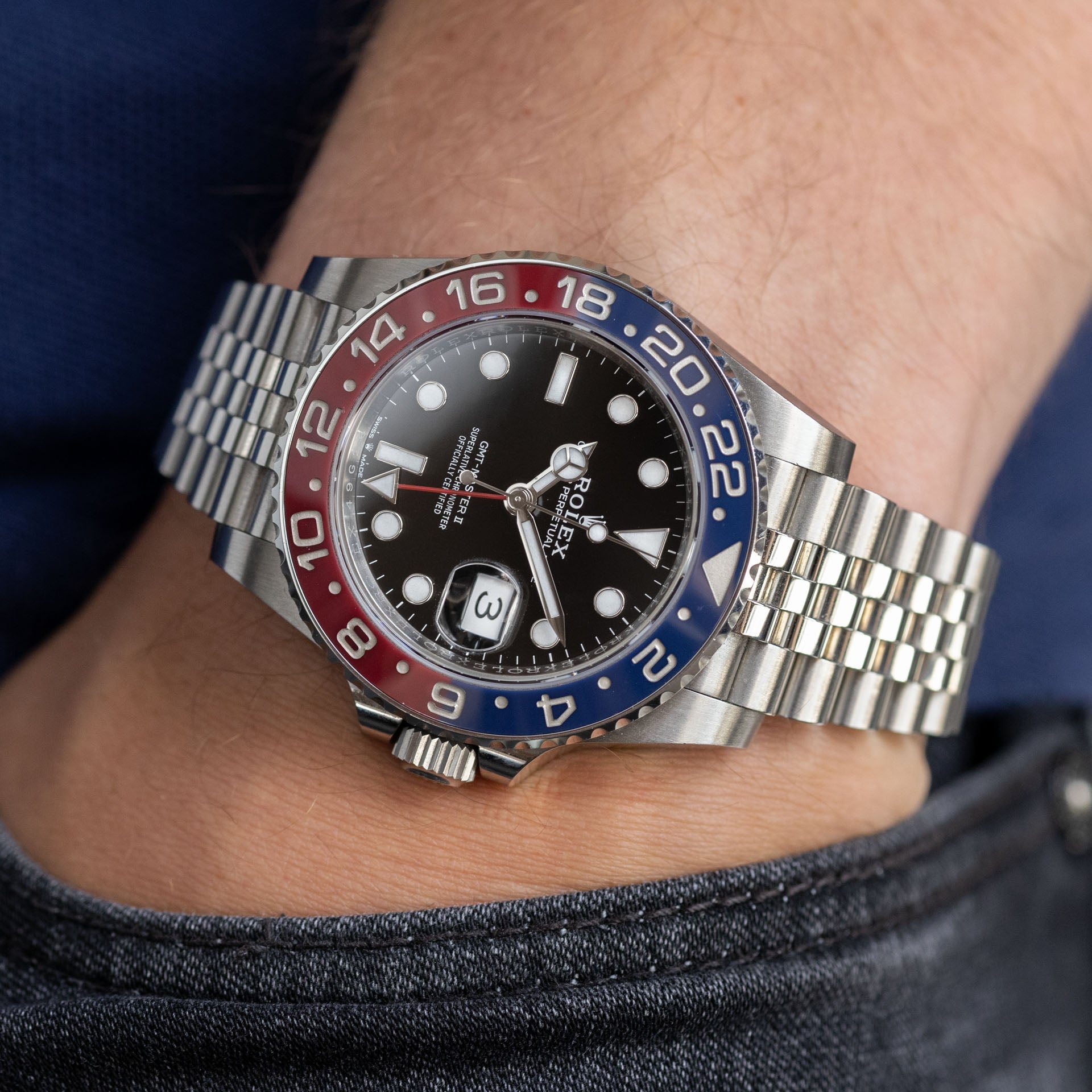 Rolex GMT-Master 2 126710 BLRO Pepsi Ceramic Bezel Full Set