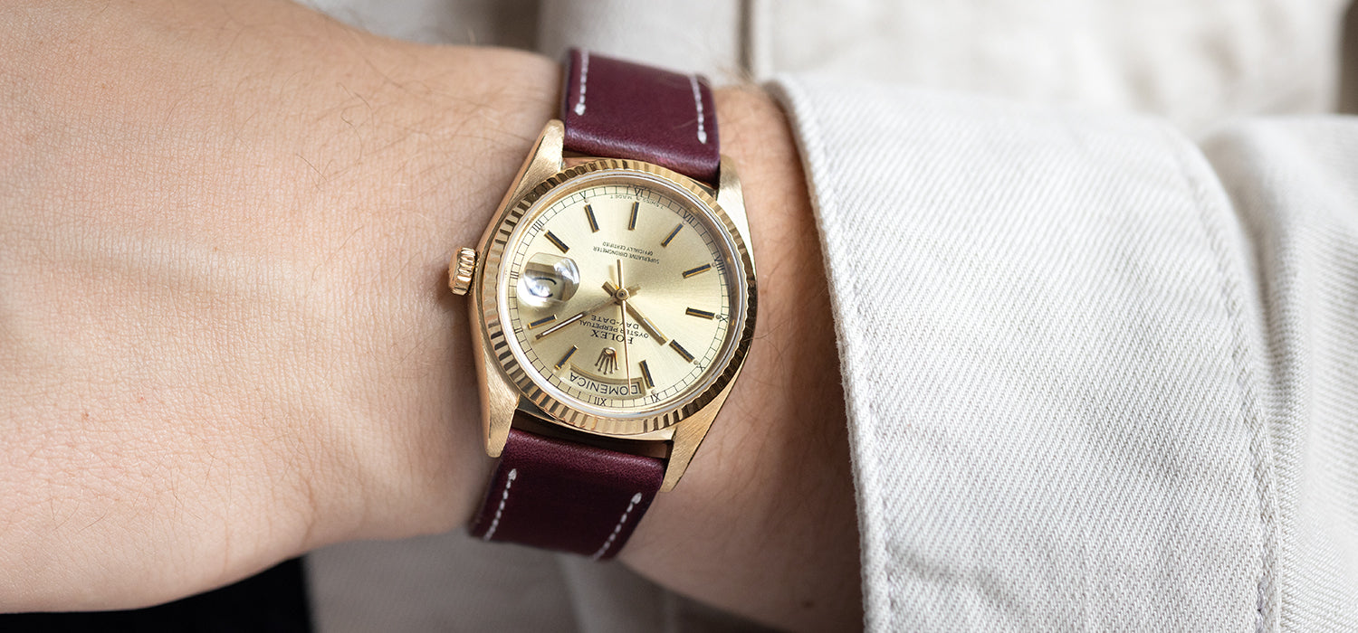 Rolex Day-Date 18038 Yellow Gold Champagne Dial