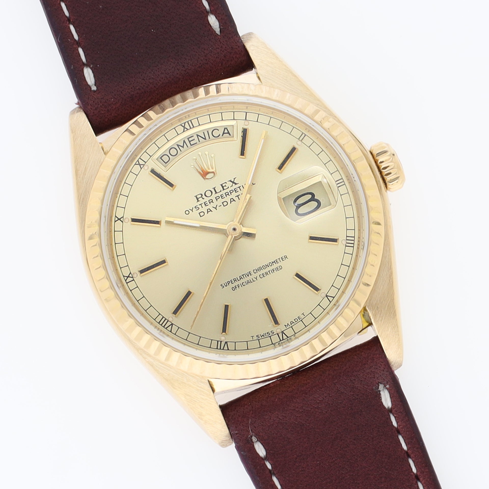 Rolex Day-Date 18038 Yellow Gold Champagne Dial