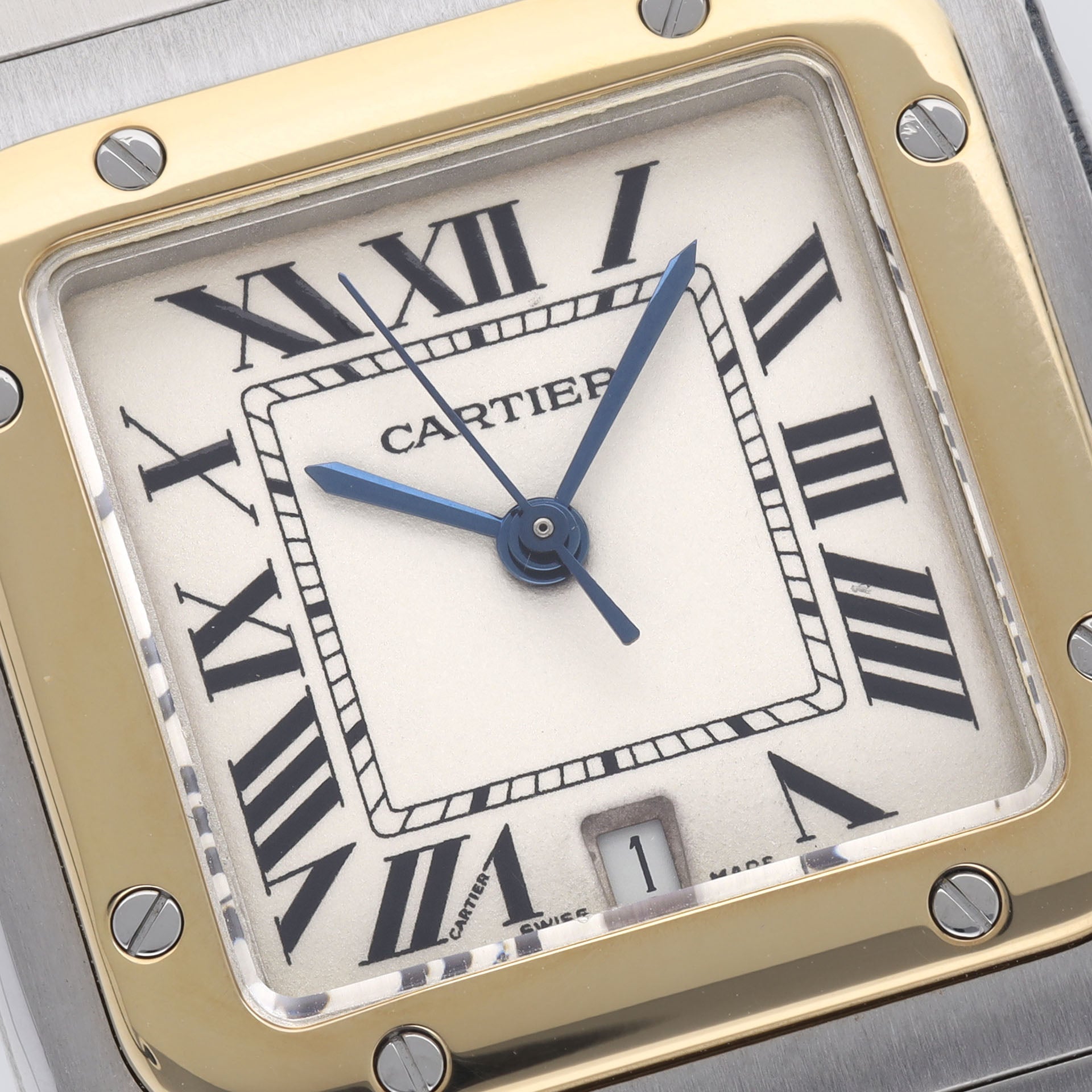 Cartier Santos Galbée 187901 steel and gold