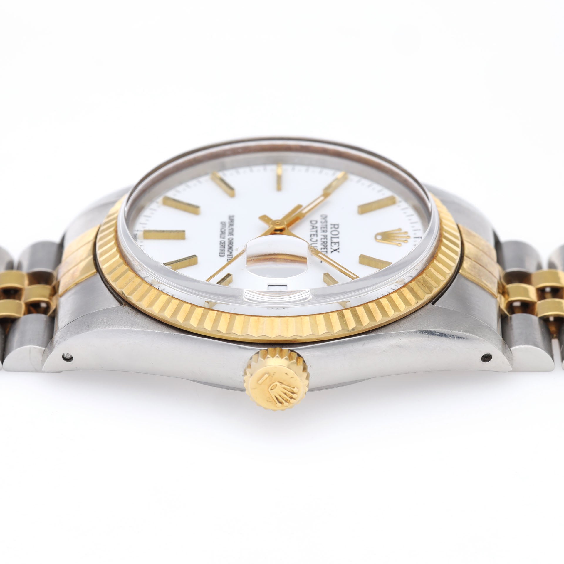 Rolex Datejust 16013 Steel and Gold with Porcelain Dial