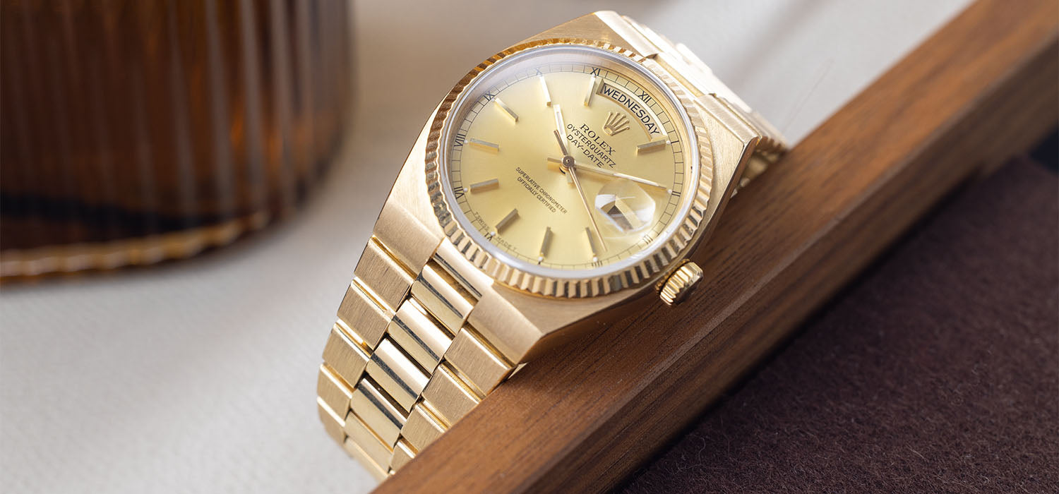 Rolex Oysterquartz Day-Date 19018 Champagne Dial