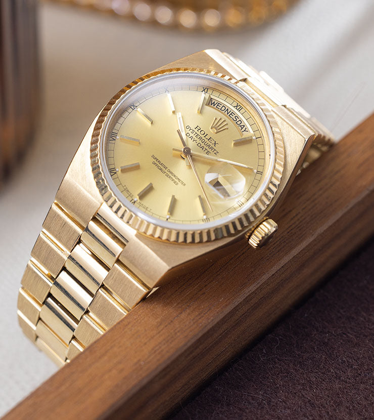 Rolex Oysterquartz Day-Date 19018 Champagne Dial