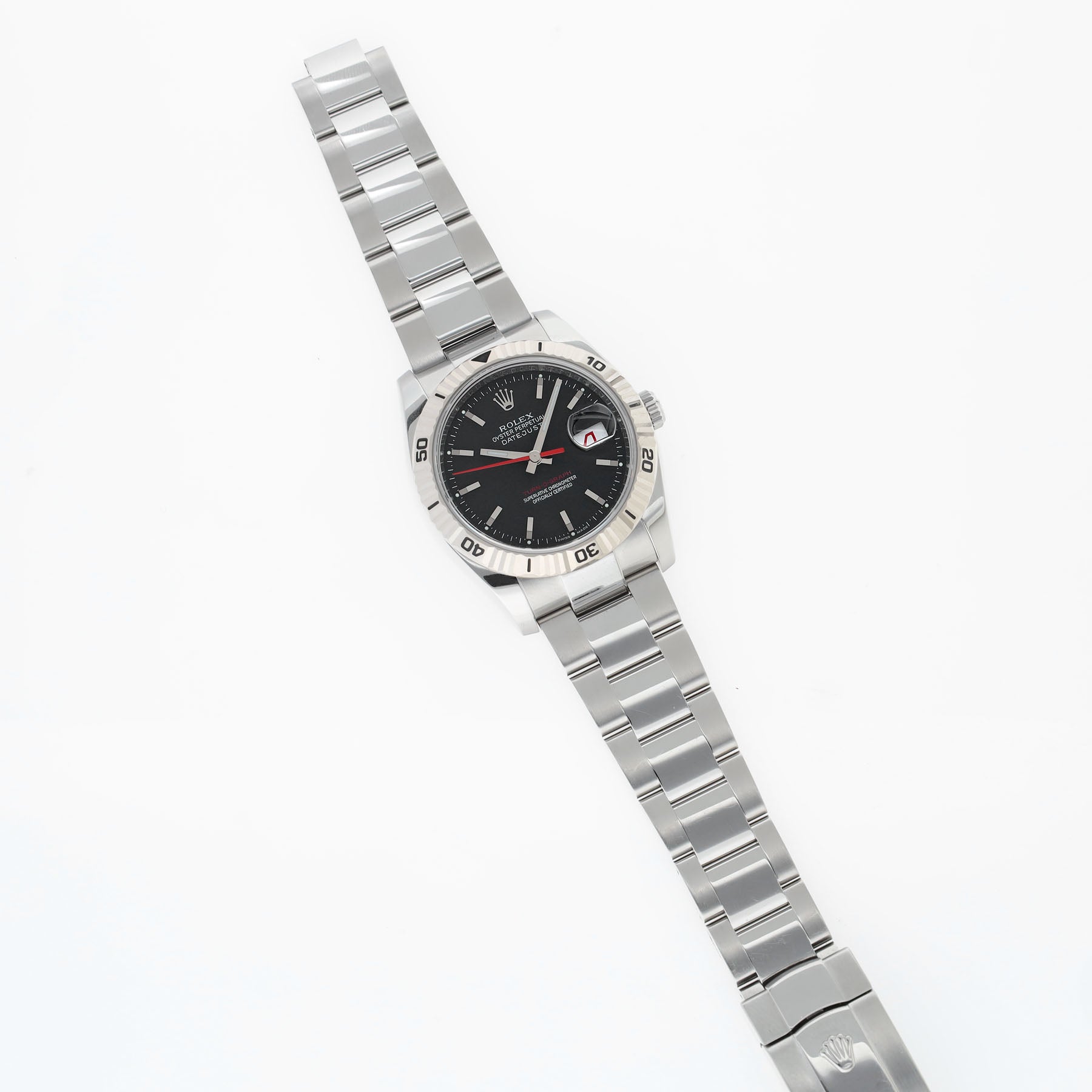 Rolex Datejust Turn-O-Graph 116264 Black Dial Box and Papers