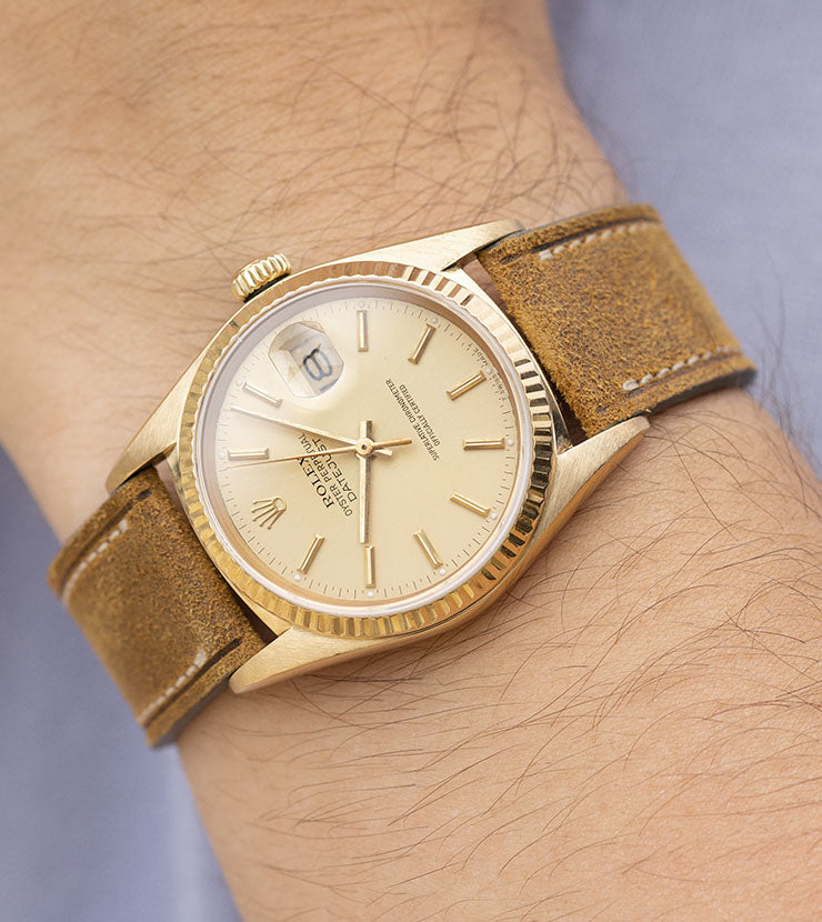 Rolex Datejust 16018 Yellow Gold Champagne Dial