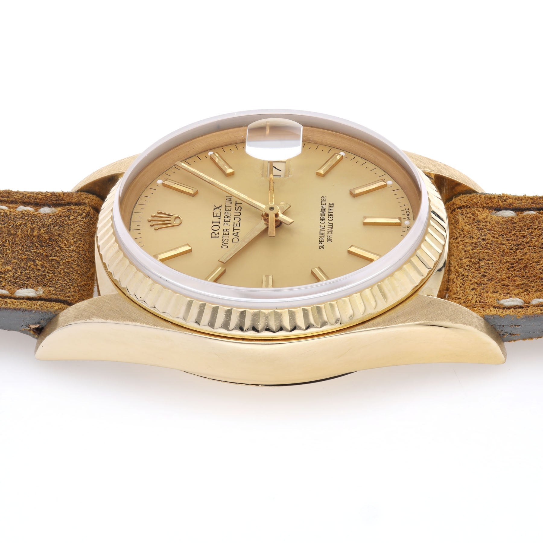 Rolex Datejust 16018 Yellow Gold Champagne Dial