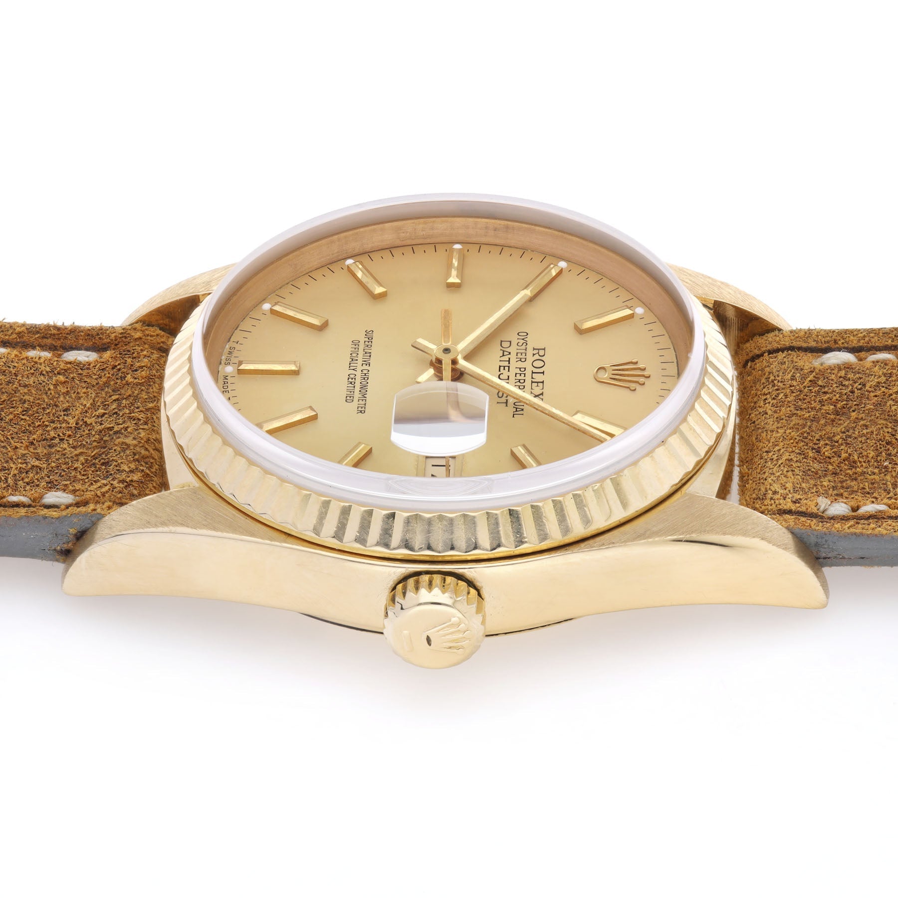 Rolex Datejust 16018 Yellow Gold Champagne Dial