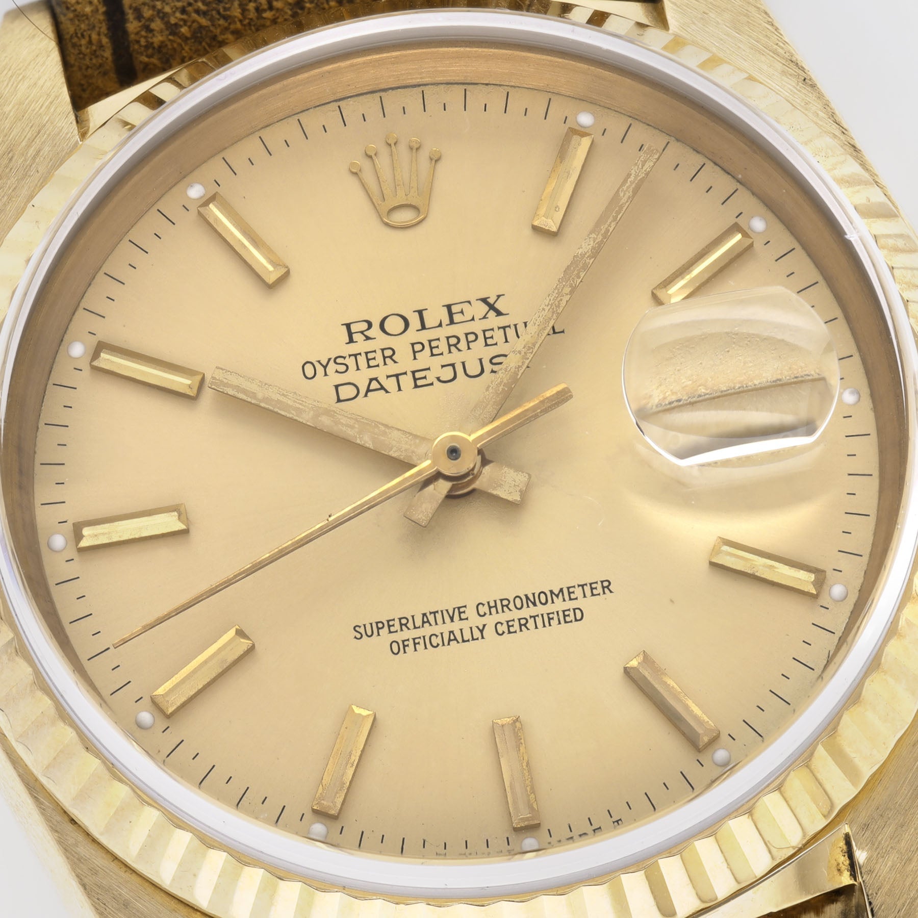 Rolex Datejust 16018 Yellow Gold Champagne Dial