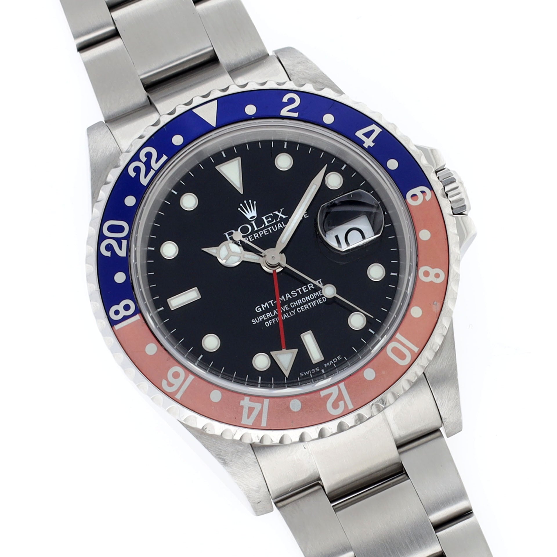 Rolex GMT-Master 2 16710 Pepsi Bezel ‘Swiss Made’ Dial