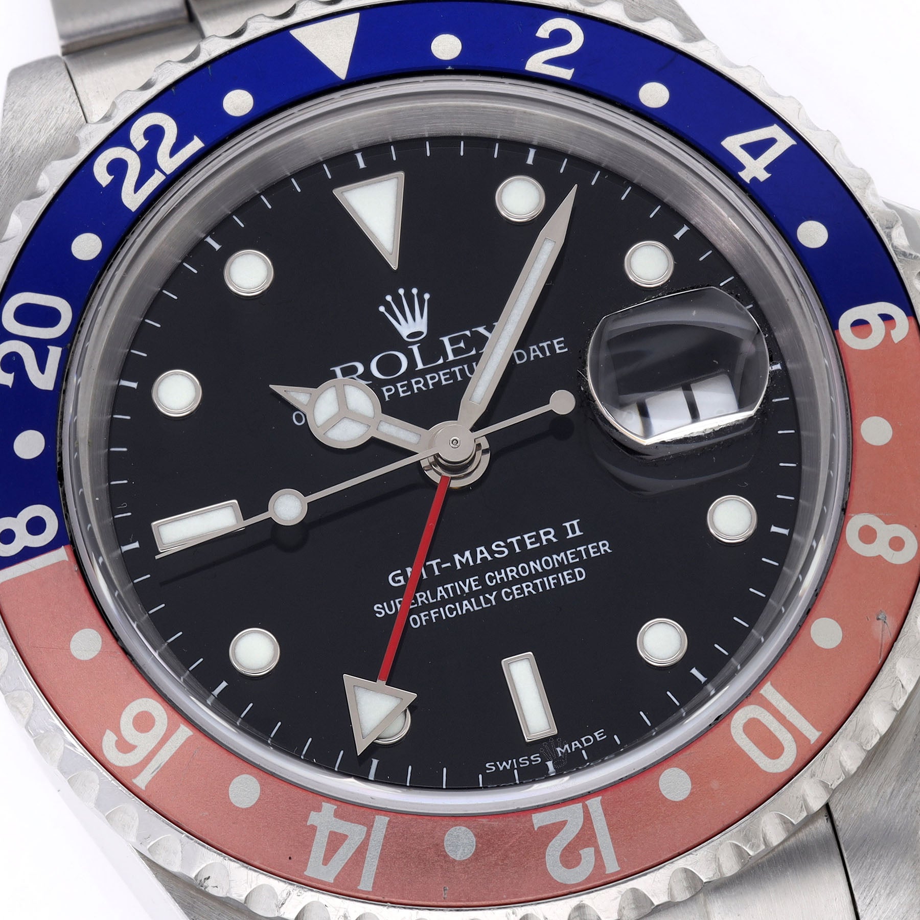 Rolex GMT-Master 2 16710 Pepsi Bezel ‘Swiss Made’ Dial