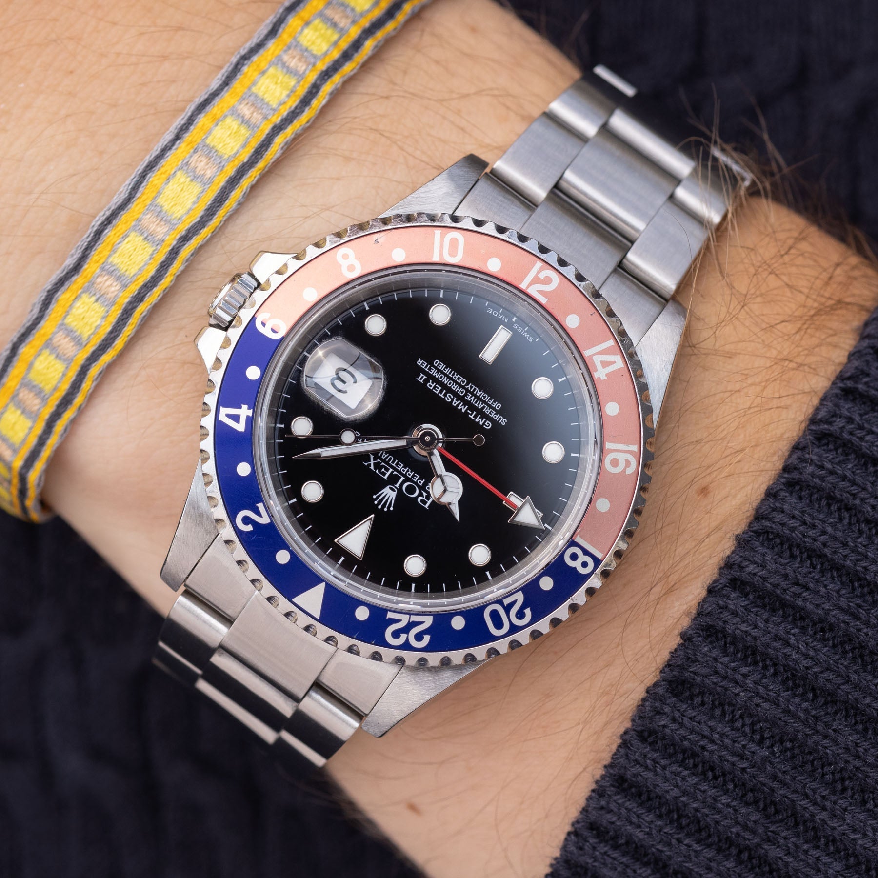 Rolex GMT-Master 2 16710 Pepsi Bezel ‘Swiss Made’ Dial