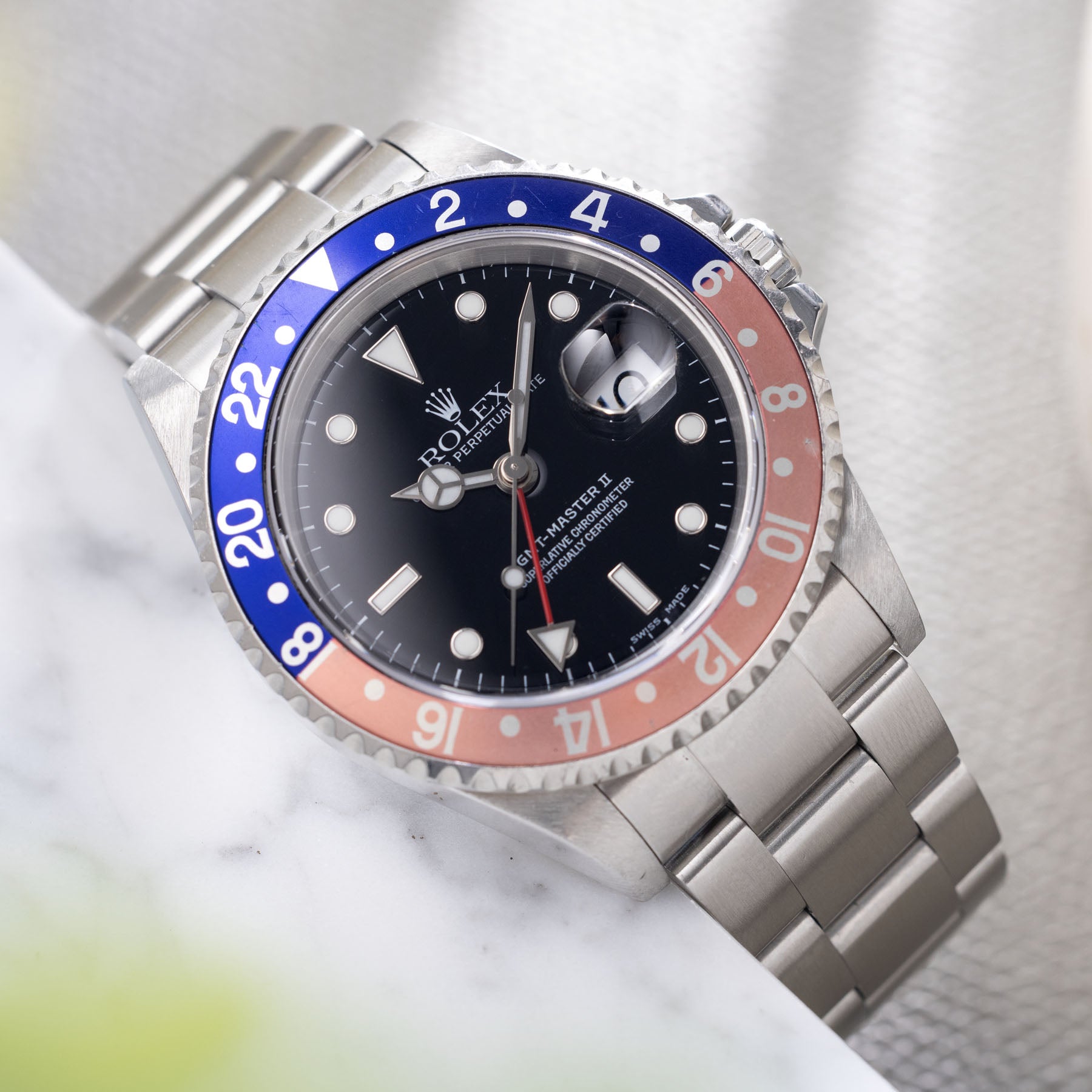 Rolex GMT-Master 2 16710 Pepsi Bezel ‘Swiss Made’ Dial