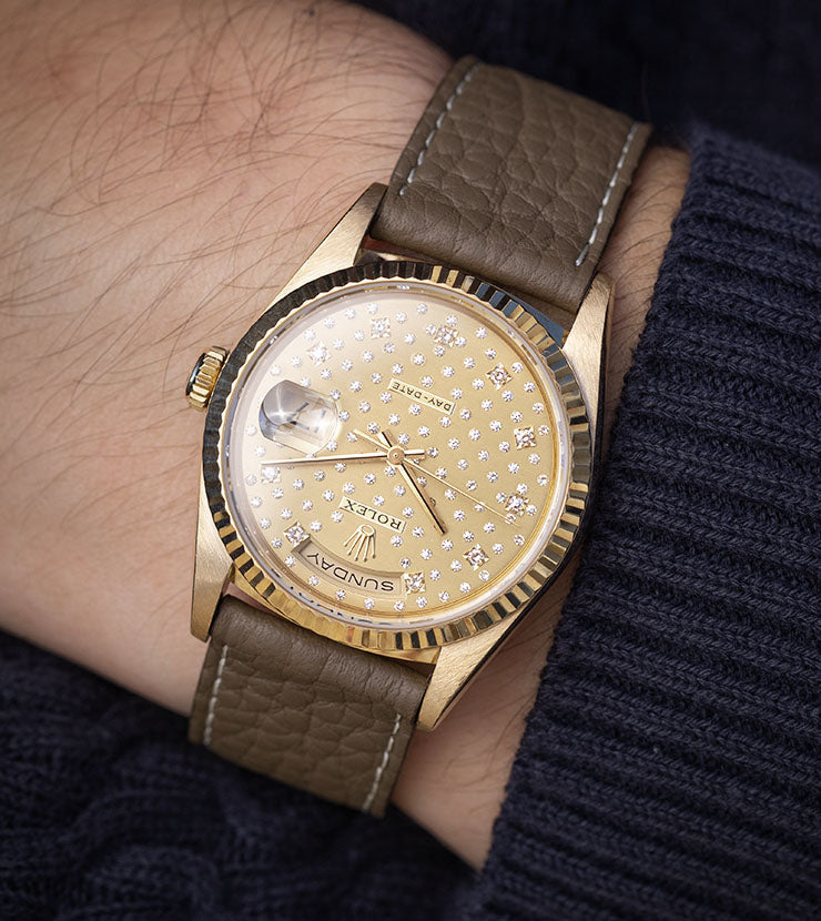 Rolex Day-Date 18238 Rare "Pleiades" Diamond Set Dial