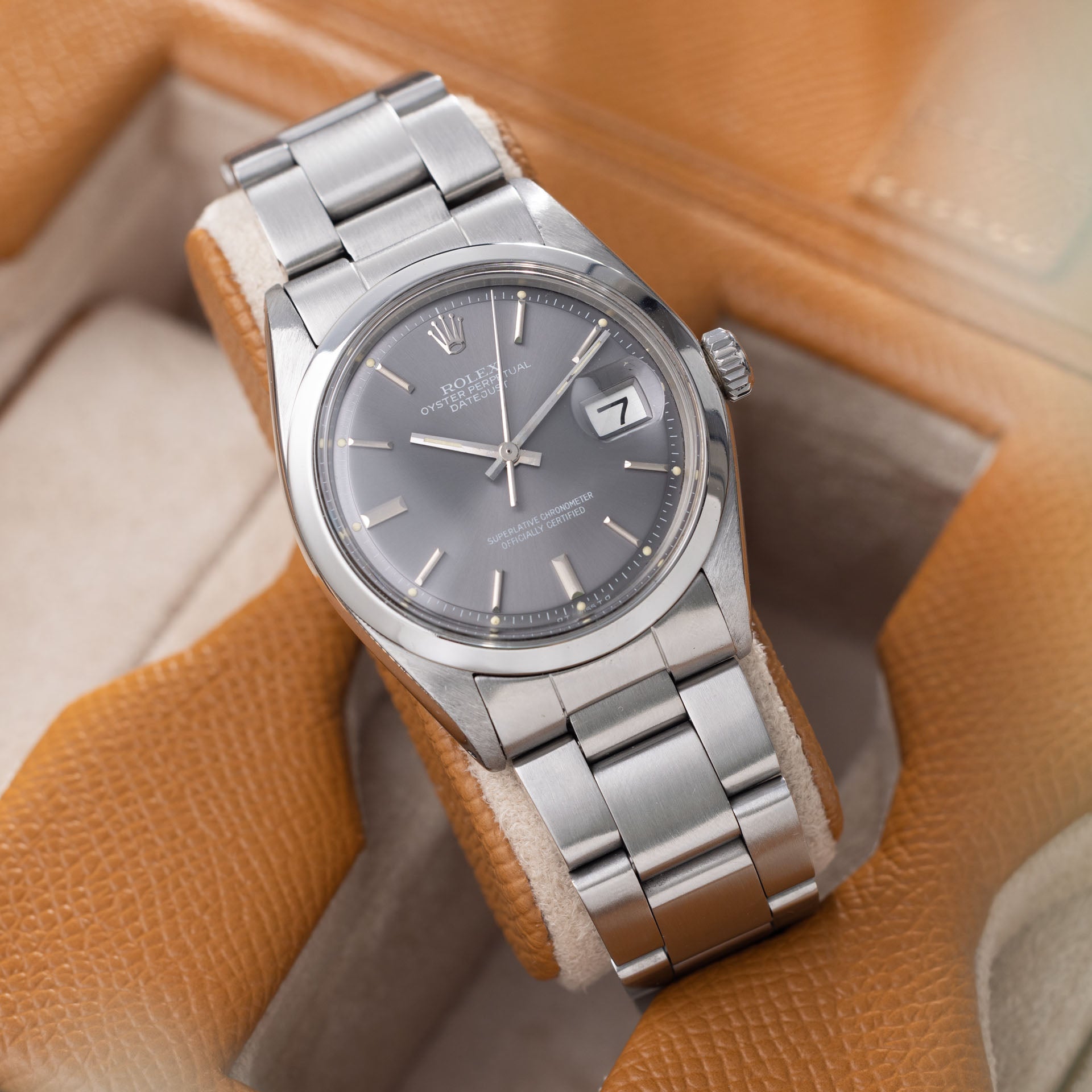 Rolex Datejust ref 1600 Grey Sigma Dial with Punched Papers