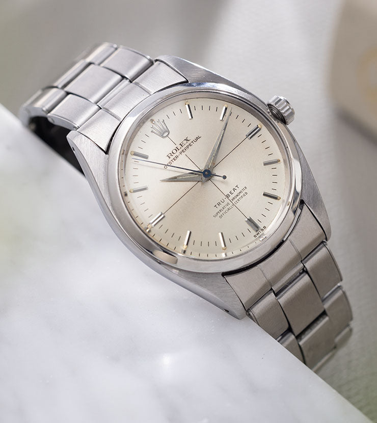 Rolex Oyster Tru-Beat 6556 Silver Crosshair Dial