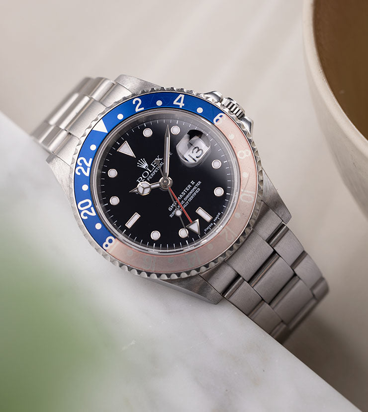 Rolex GMT-Master 2 16710 Faded Pepsi Bezel ‘Swiss Made’ Dial