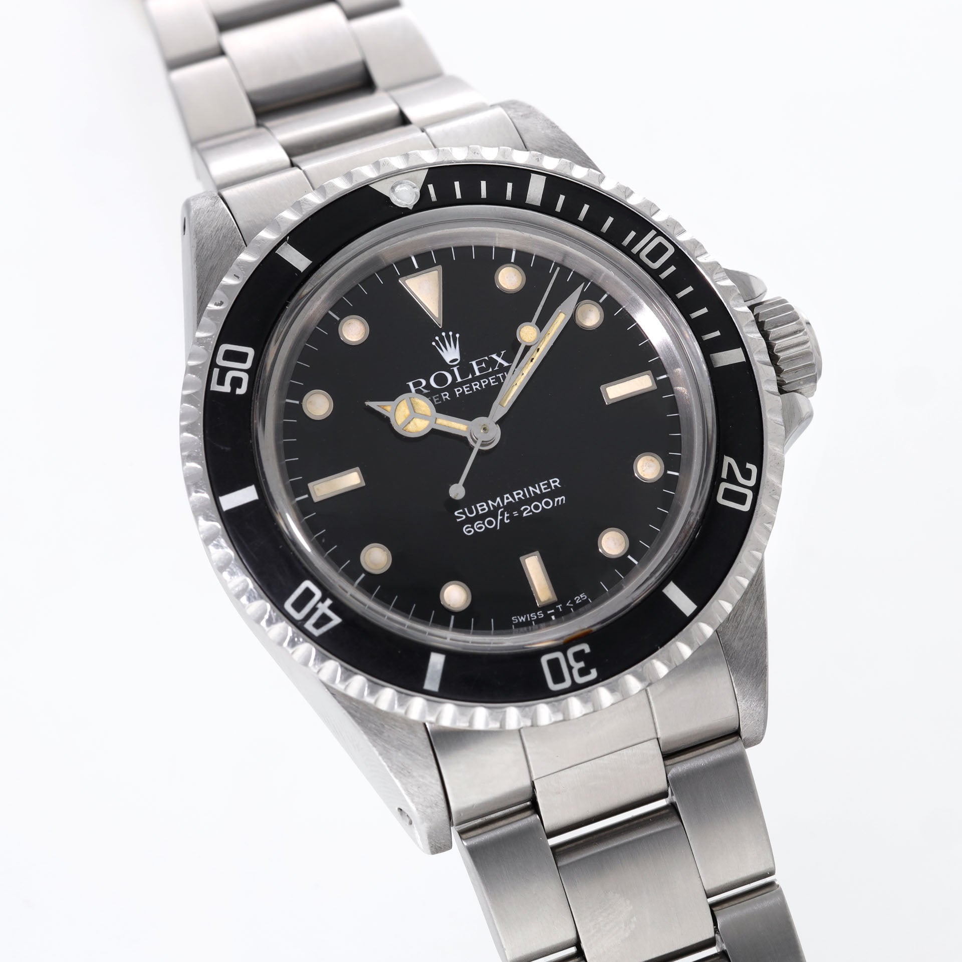 Rolex Submariner 5513 Gloss Dial White Gold Hour Markers