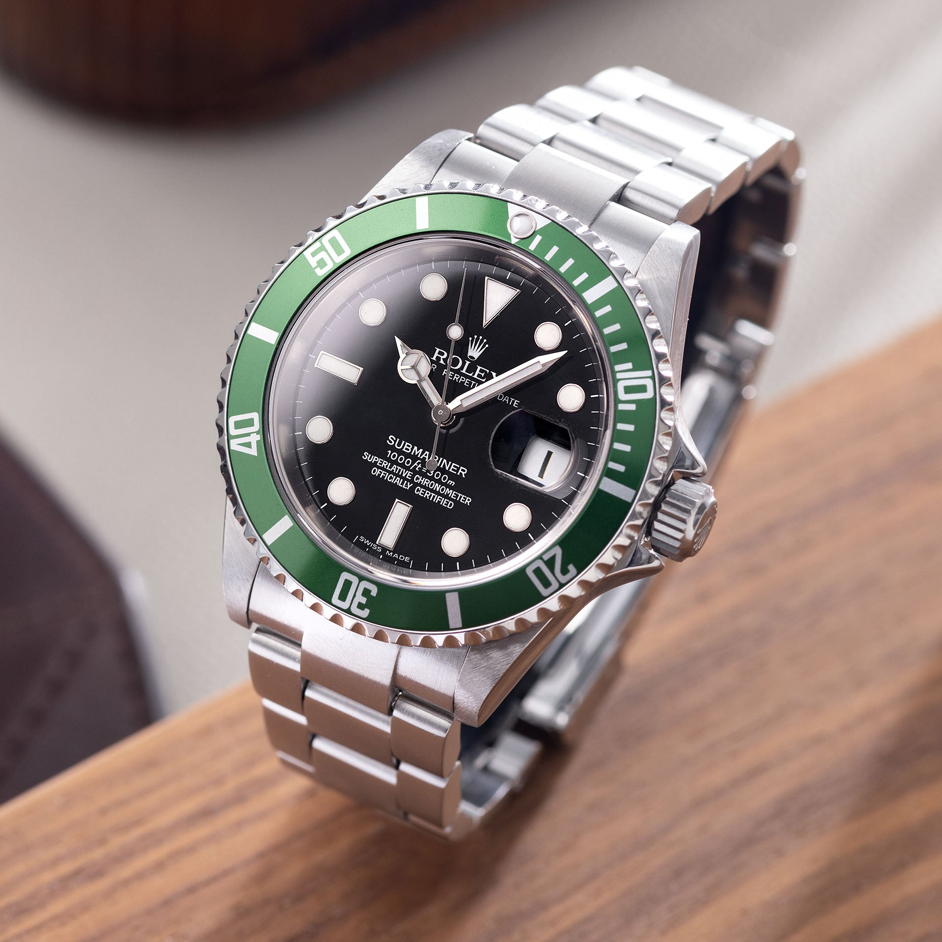 Rolex Submariner Date 16610LV 50th Anniversary Green Bezel