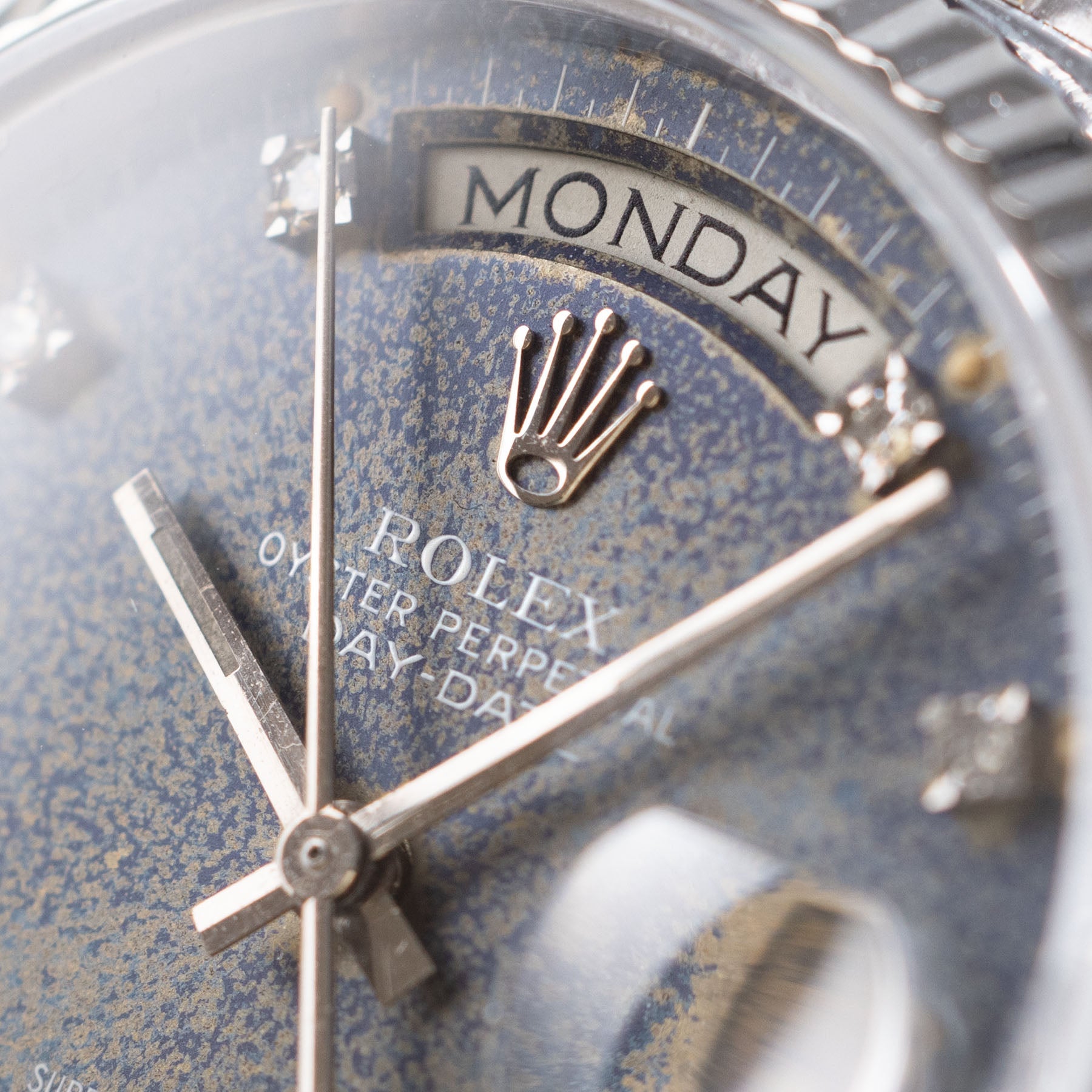 Rolex Day-Date ref. 18039 White Gold Blue Jeans Dial