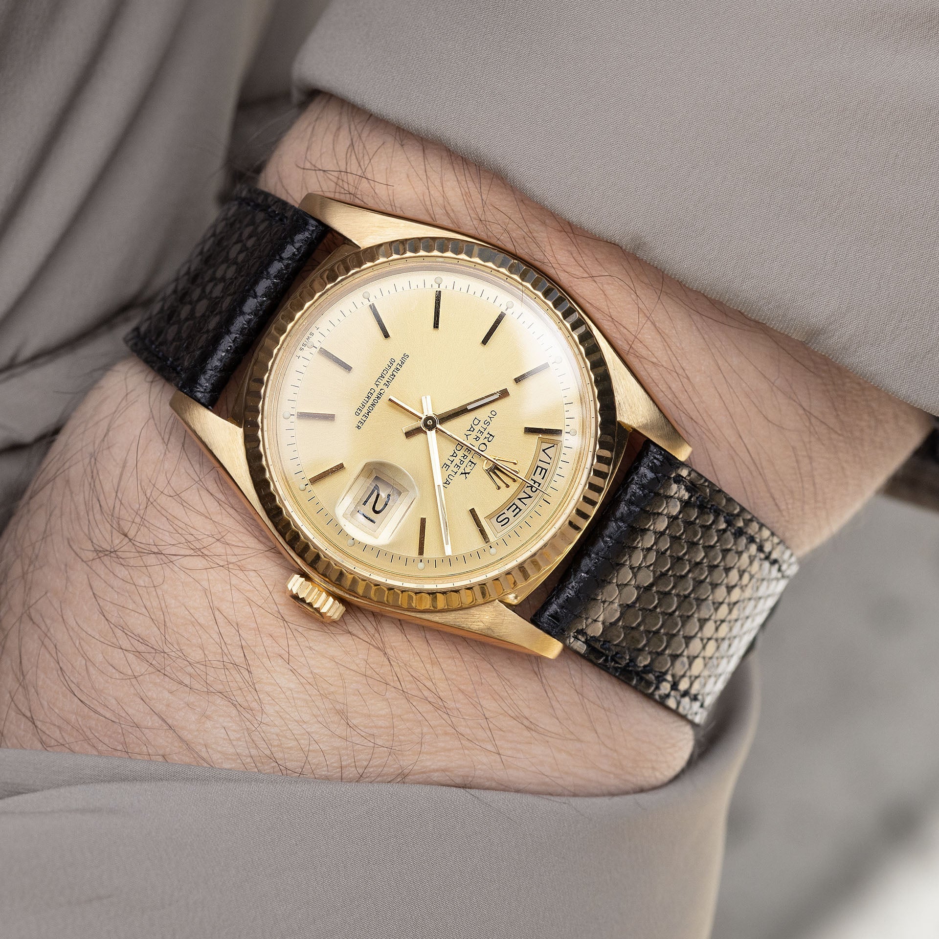 Rolex Day-Date 1803 Yellow Gold Champagne Pie-Pan Dial