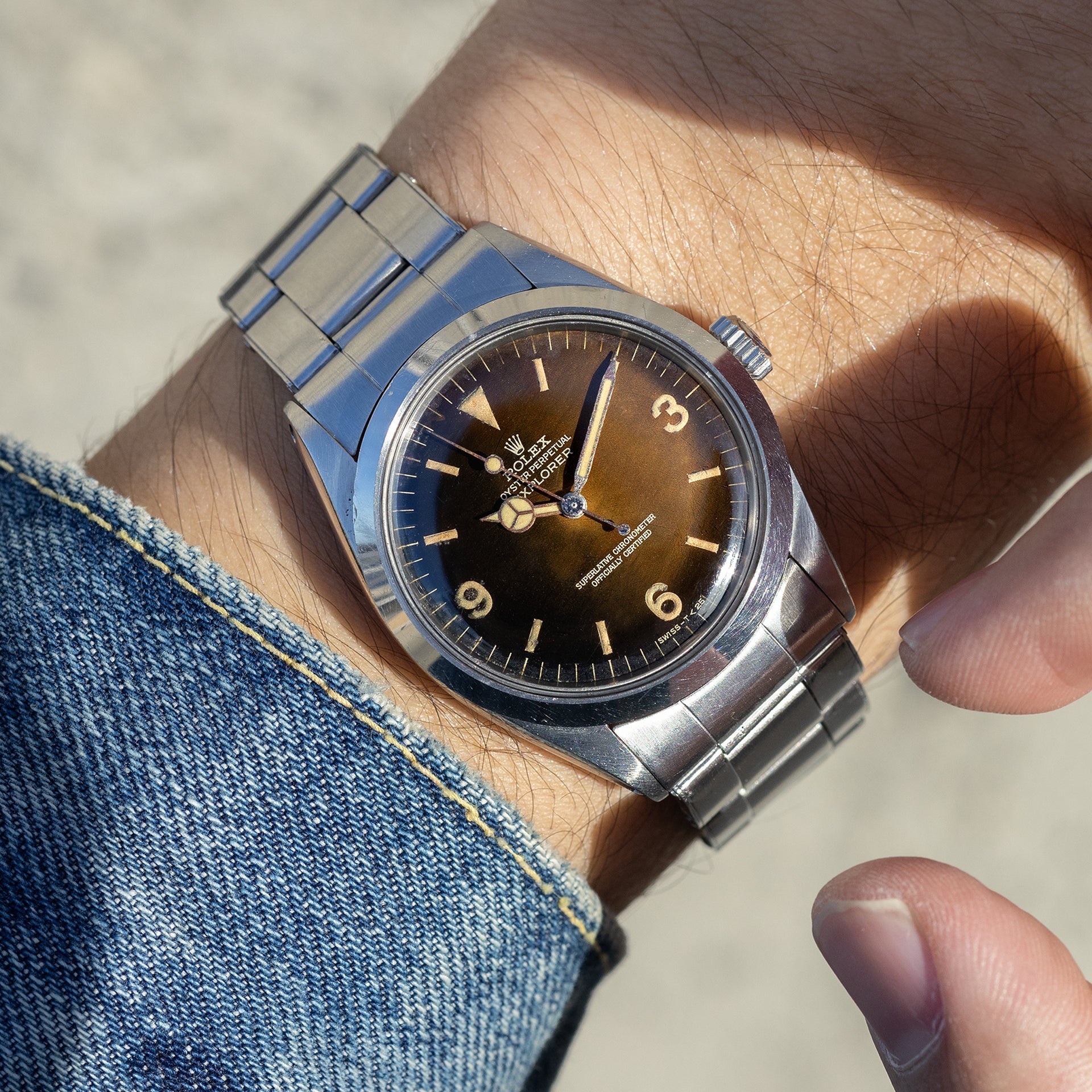 Rolex Explorer 1016 Gilt Chocolate Orange Tropical Dial