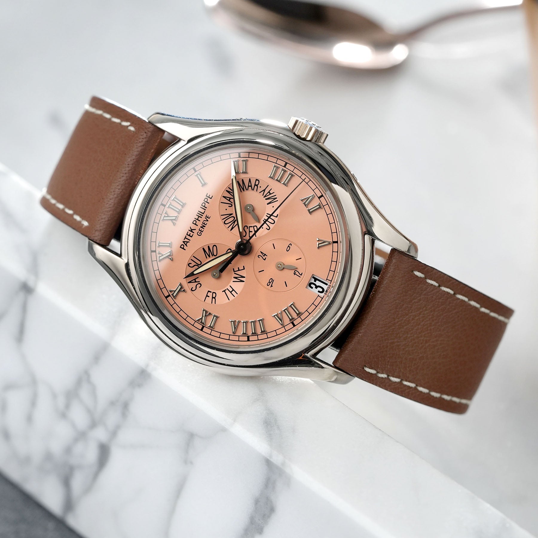 Patek Philippe Annual Calendar 5035 Salmon Dial in White Gold