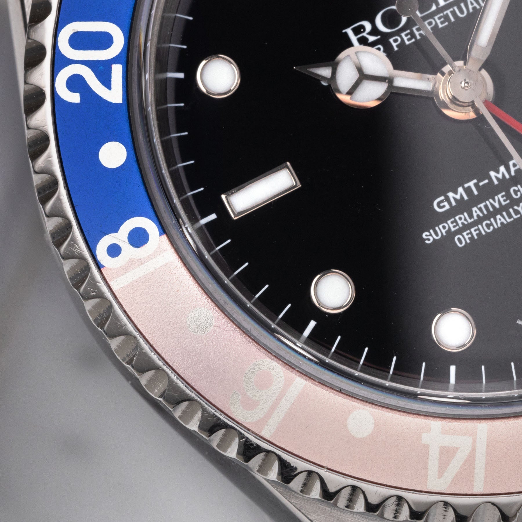 Rolex GMT-Master 16700 Faded Pepsi Bezel Swiss Only Dial