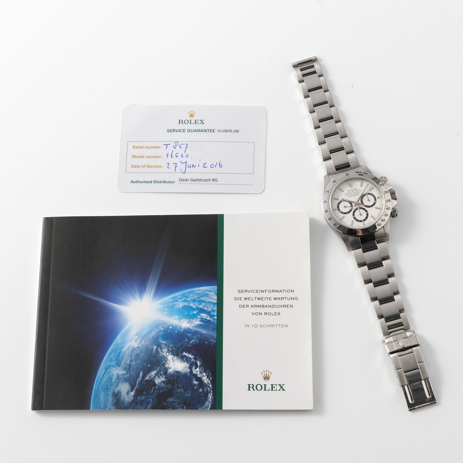 Rolex Daytona 16520 Steel White Mk6 Dial