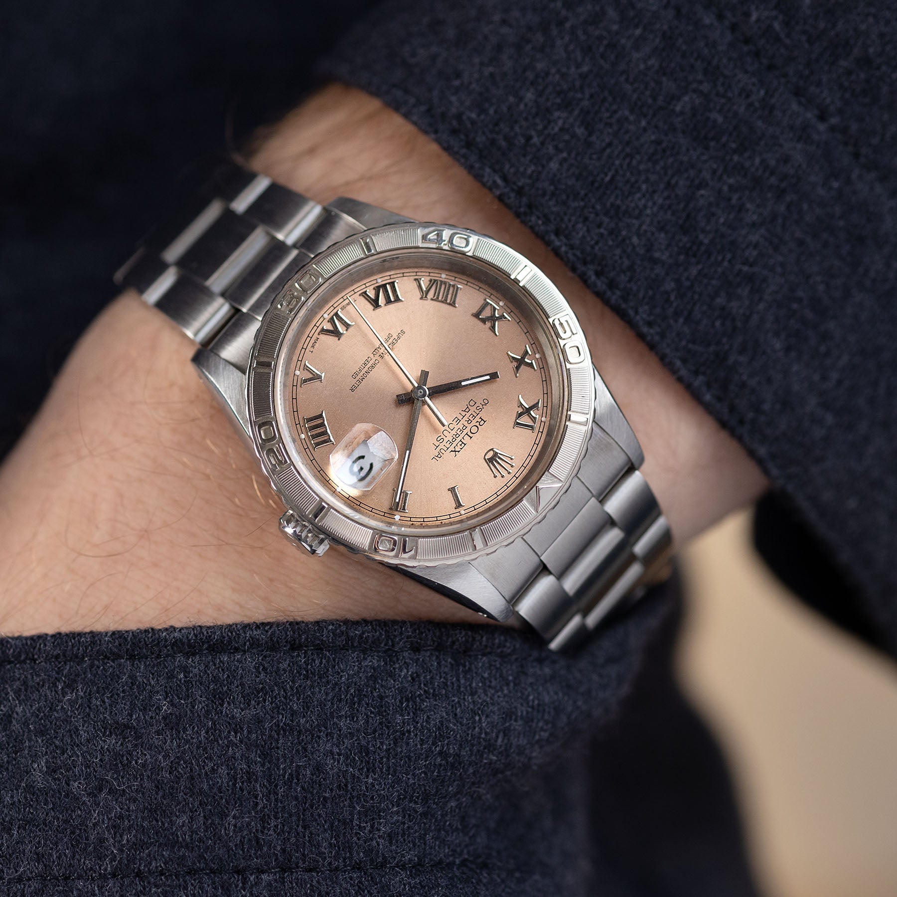 Rolex Datejust Turn-O-Graph Salmon Dial ref 16264