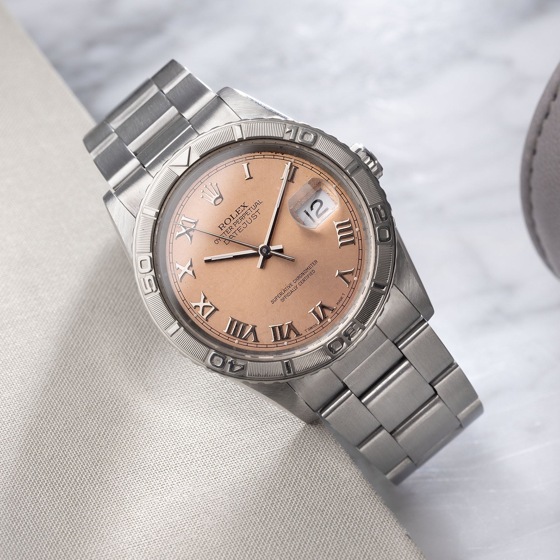 Rolex Datejust Turn-O-Graph Salmon Dial ref 16264