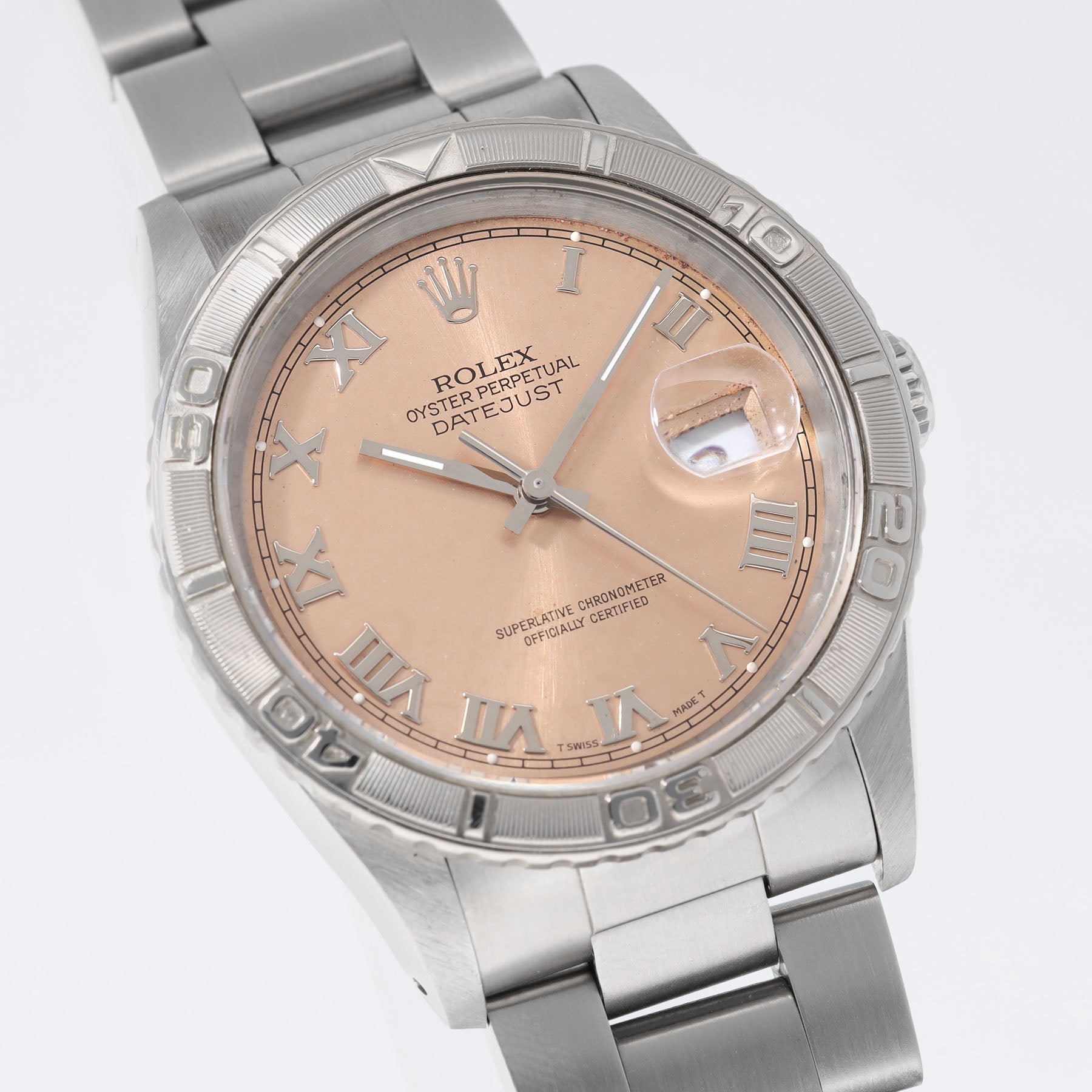 Rolex Datejust Turn-O-Graph Salmon Dial ref 16264