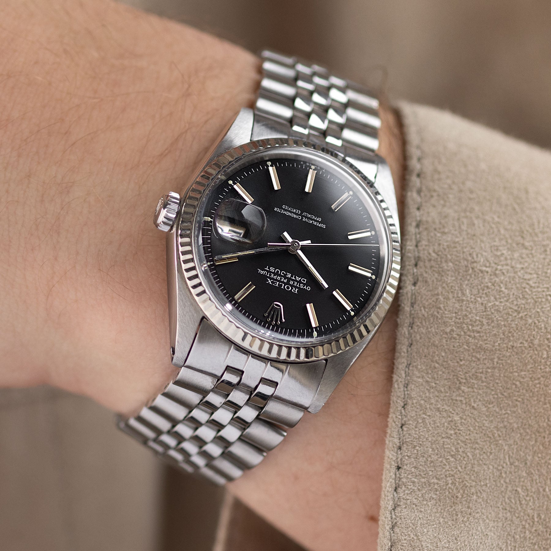 Rolex Datejust Black dial ref 1601