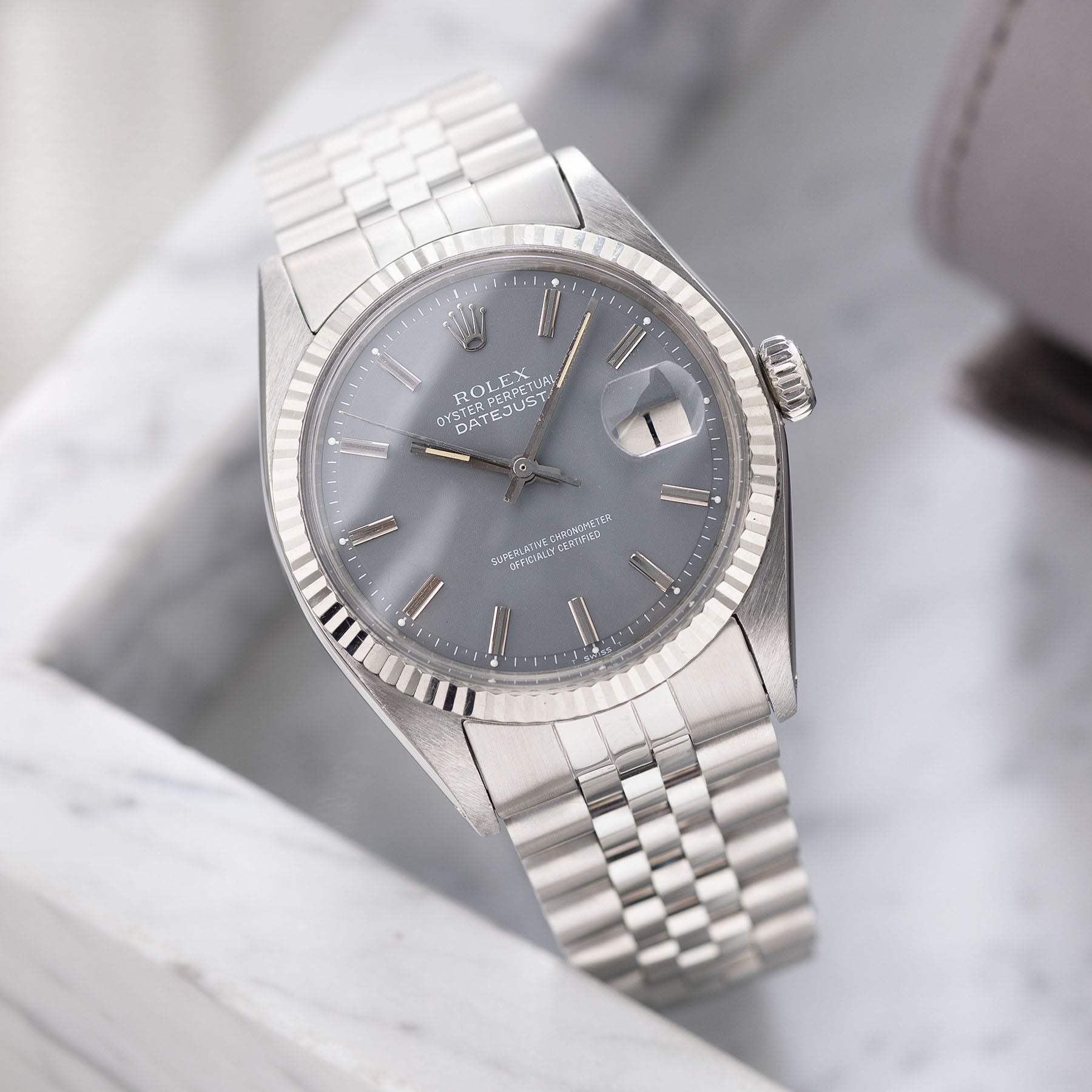 Rolex Datejust Slate Grey Dial Ref 1601