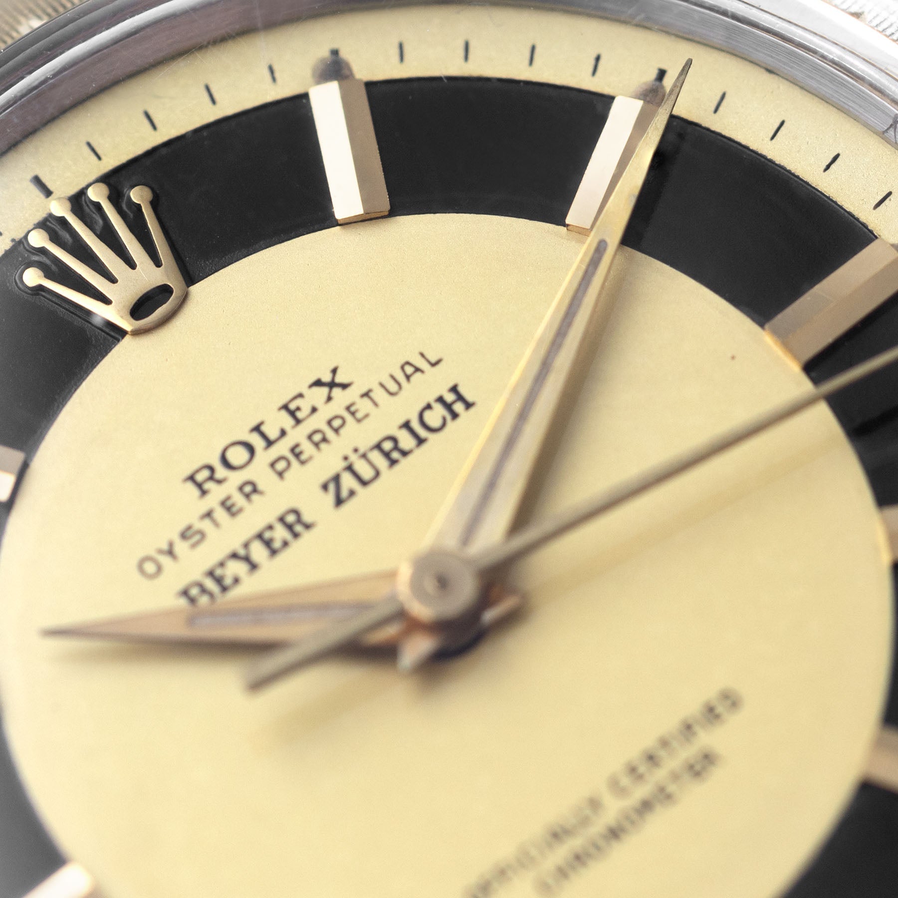 Rolex Oyster Perpetual Double Signed Beyer Zürich ref 6582