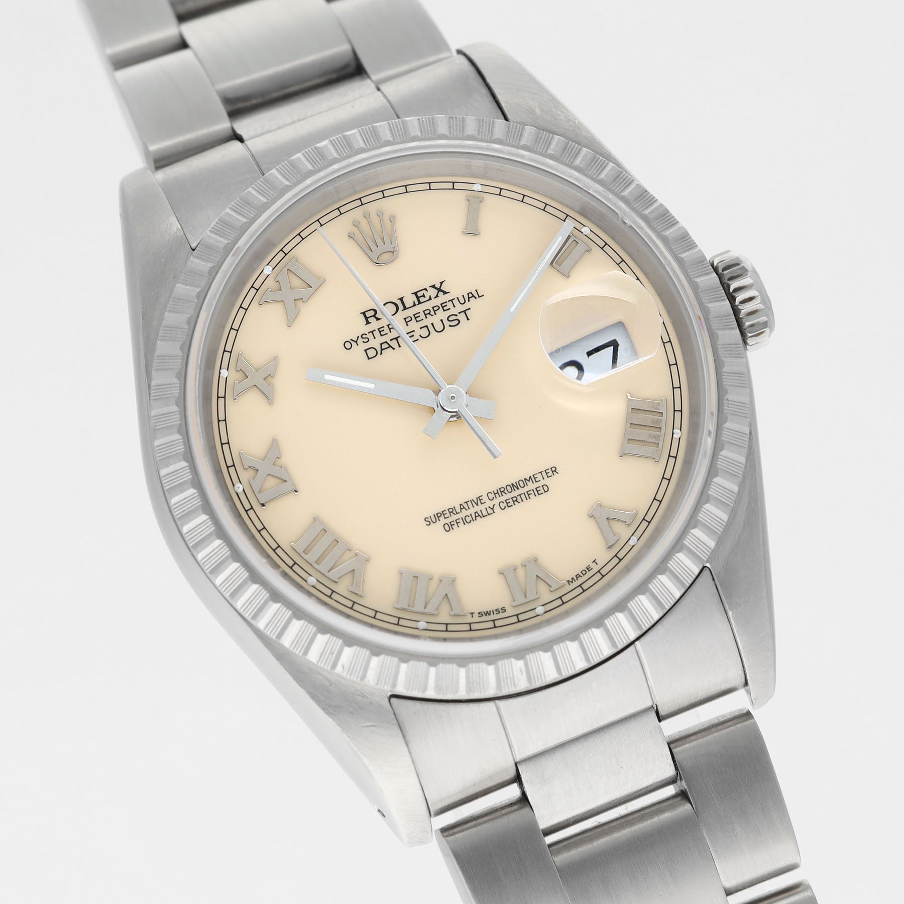 Rolex Datejust Cream Dial ref 16220 Box and Paper Set