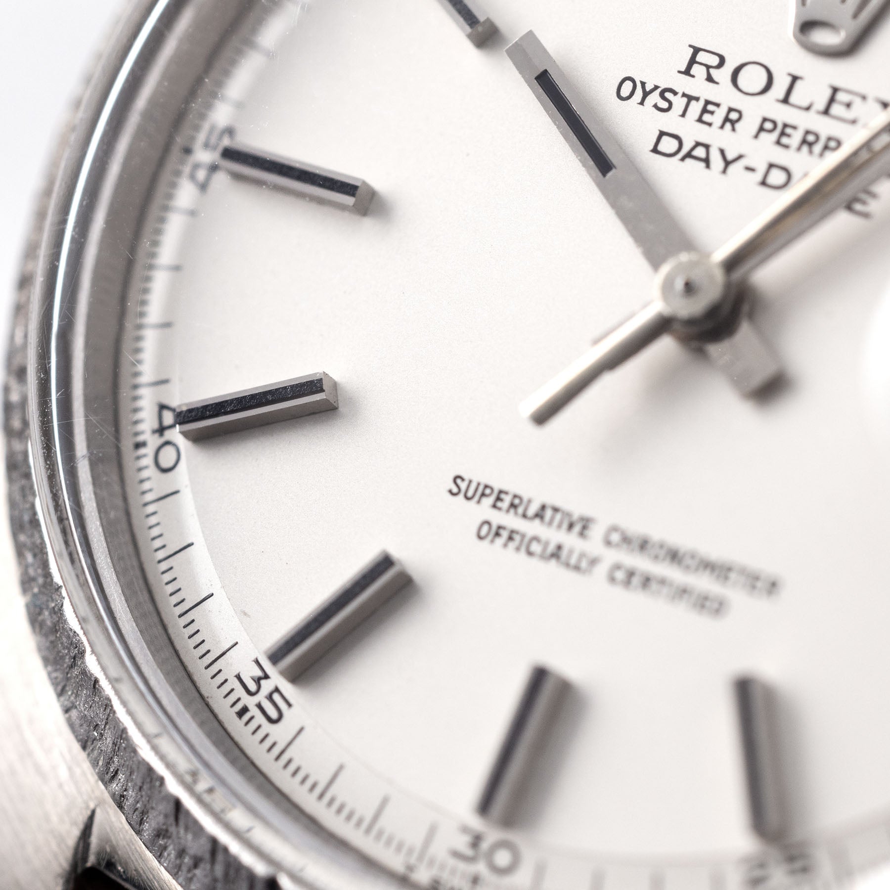 Rolex Day-date 1807 white gold Bark finish Dutch Day Disc