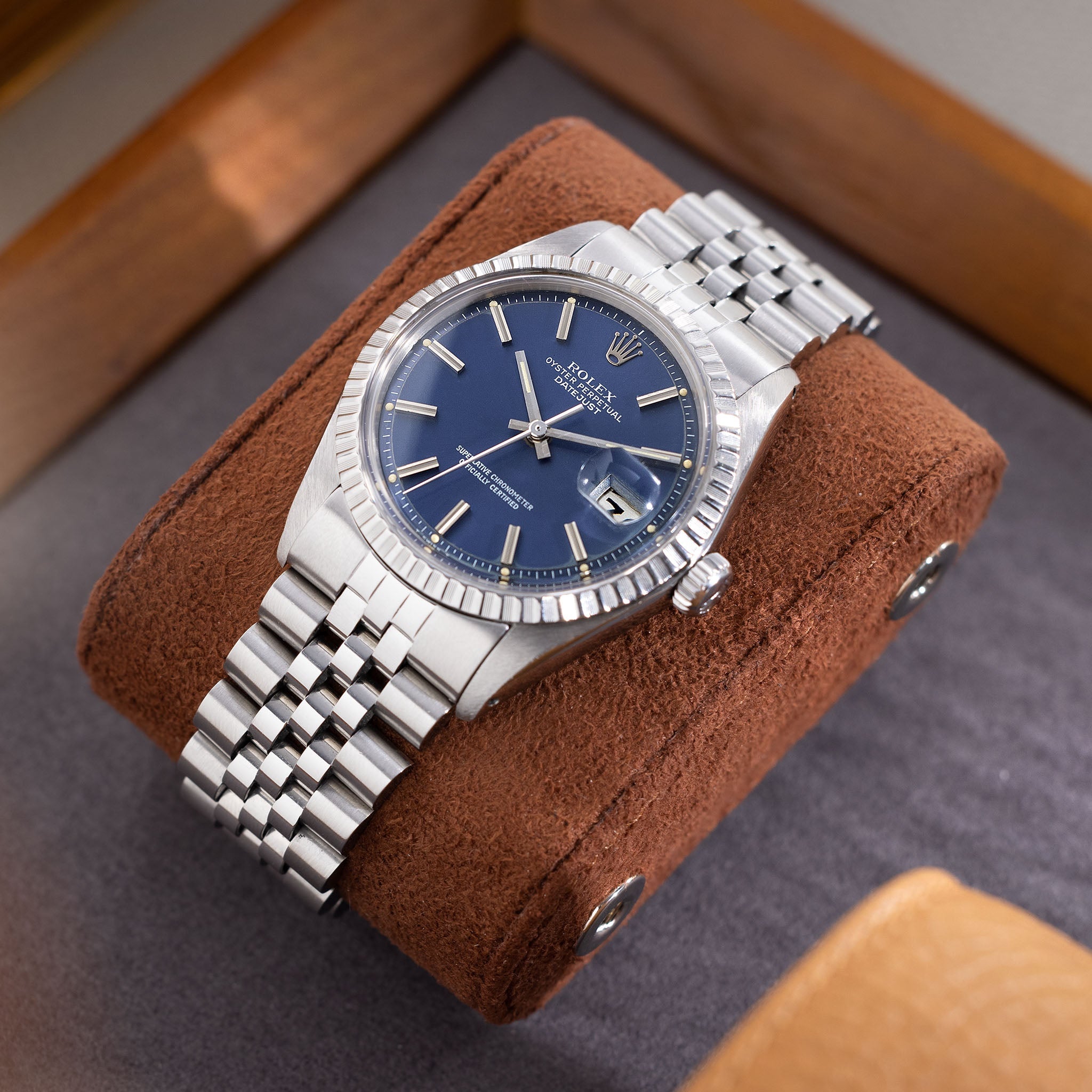 Rolex Datejust Blue Dial with Original Guarantee Paper ref 1603