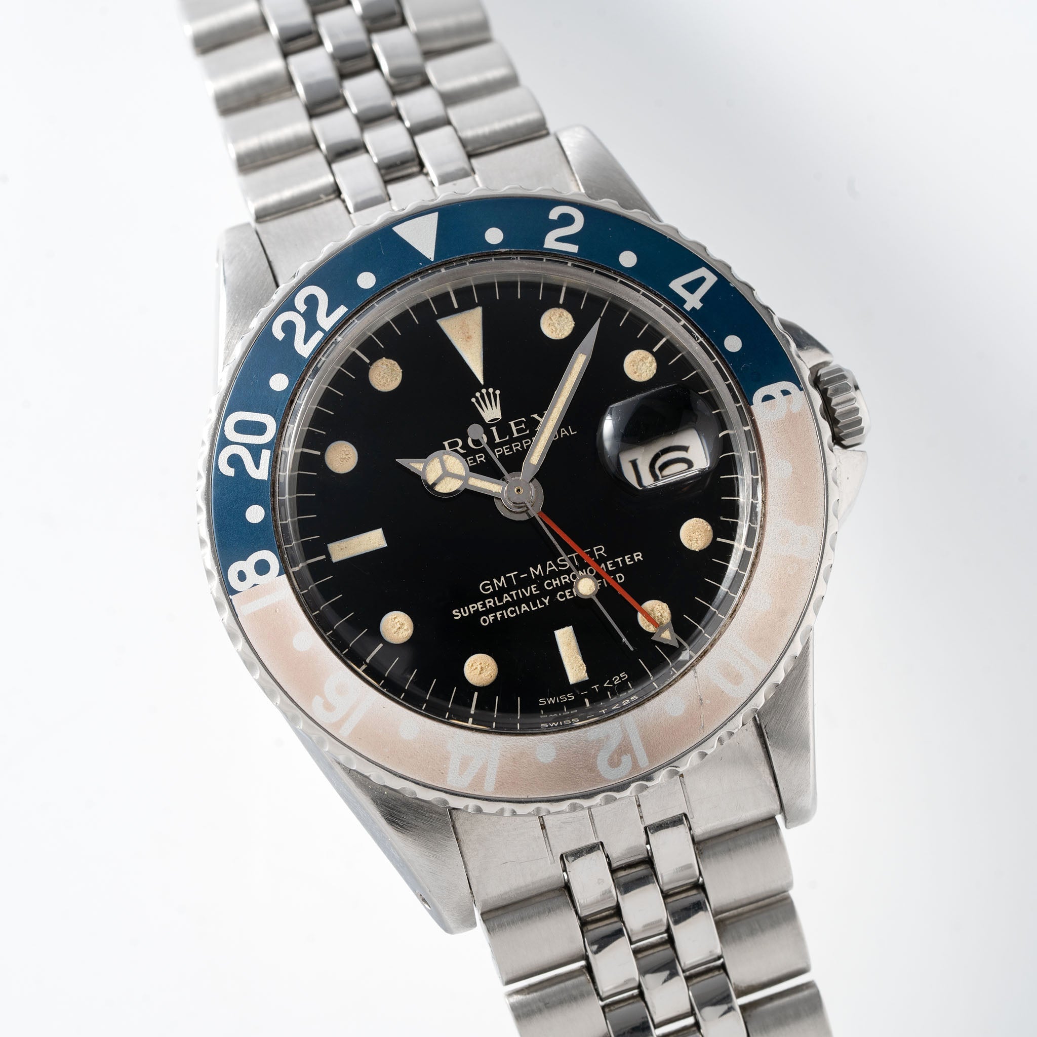 Rolex GMT-Master Ref 1675 Gilt Dial Pointed Crown Guard