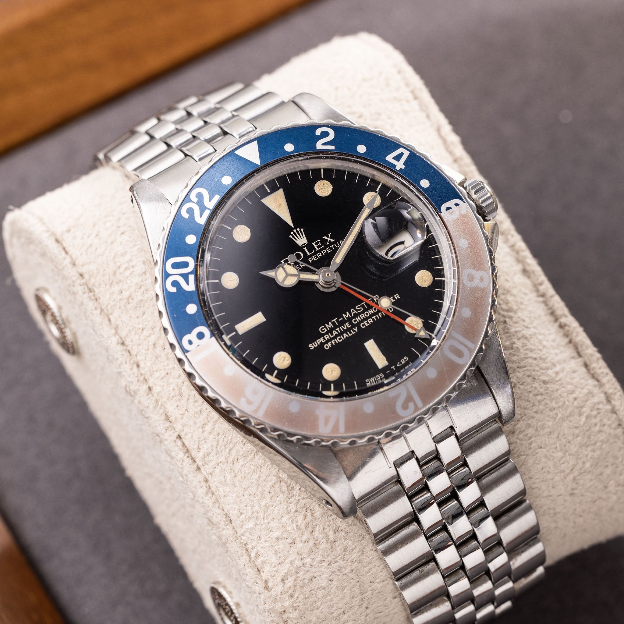 Rolex GMT-Master Ref 1675 Gilt Dial Pointed Crown Guard