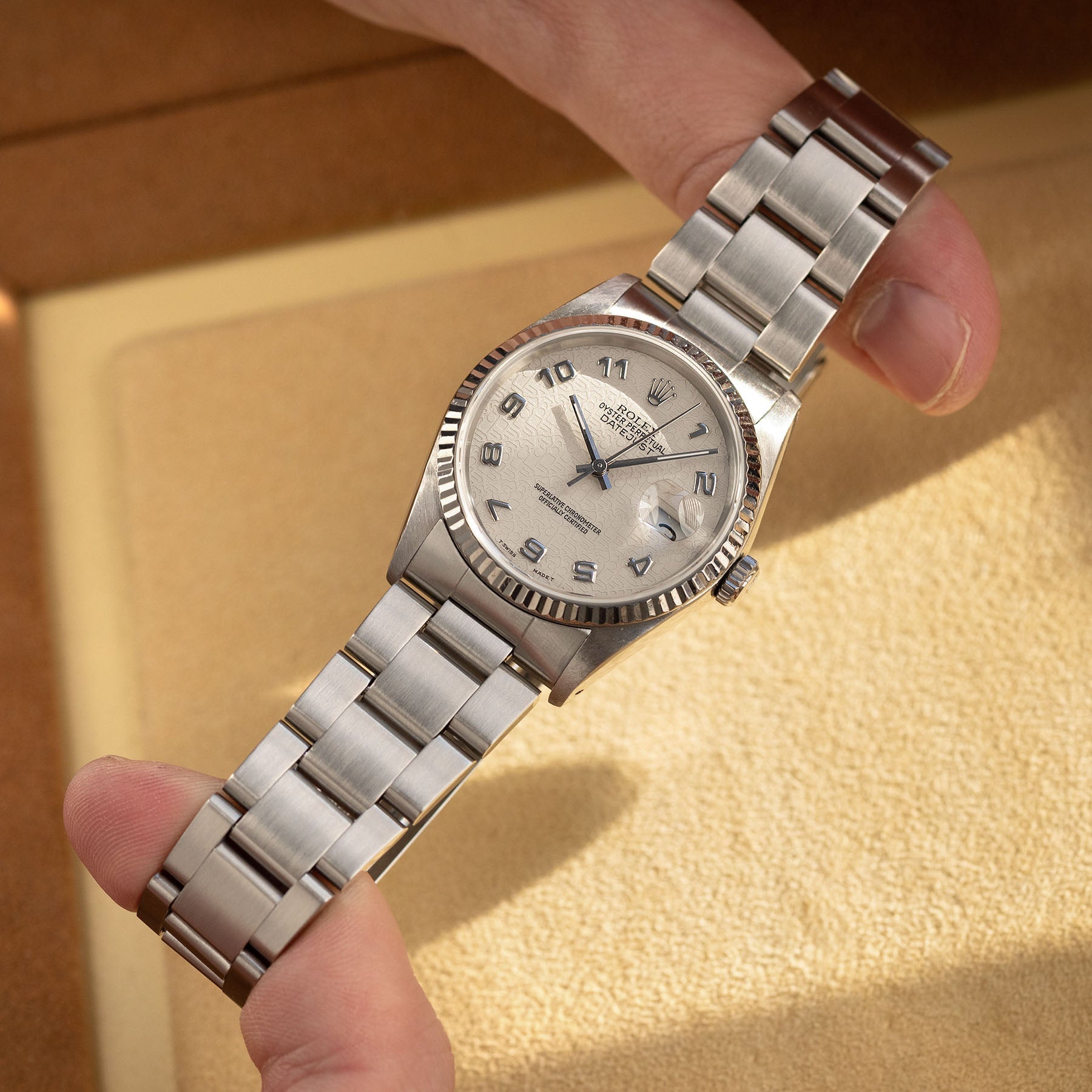 Rolex Datejust White Jubilee Dial ref 16234