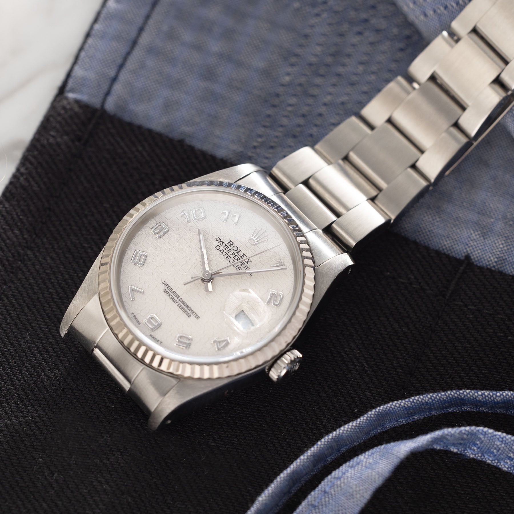 Rolex Datejust White Jubilee Dial ref 16234